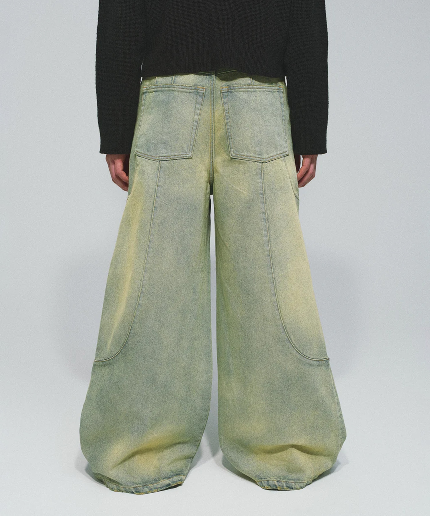 TUCK WIDE DENIM PANTS GOAT ESSENCE