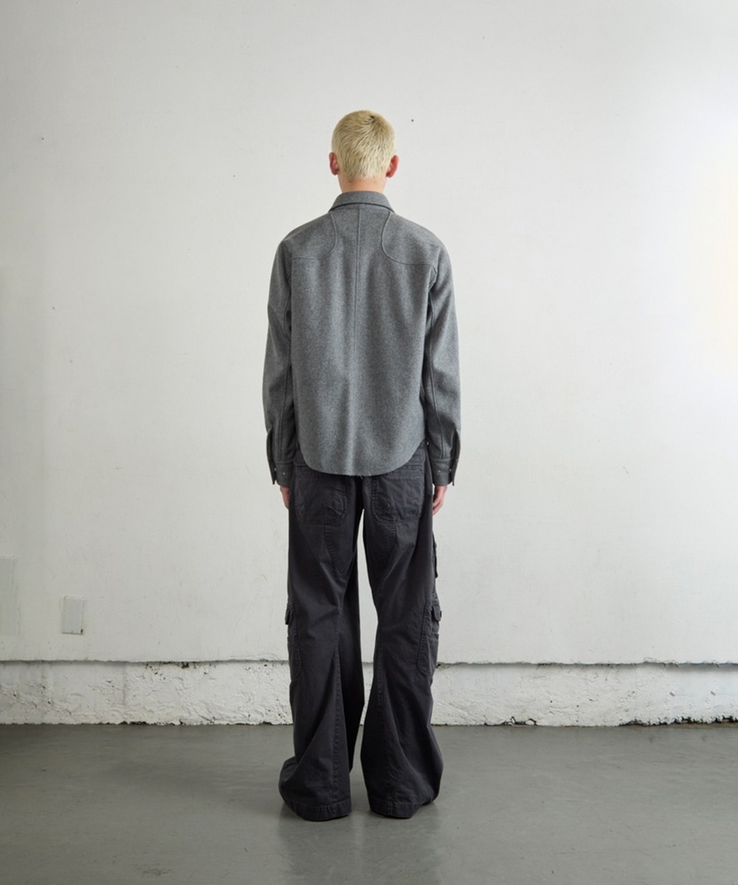 WOOL FLY FRONT LONG SLEEVE SHIRT NVRFRGT