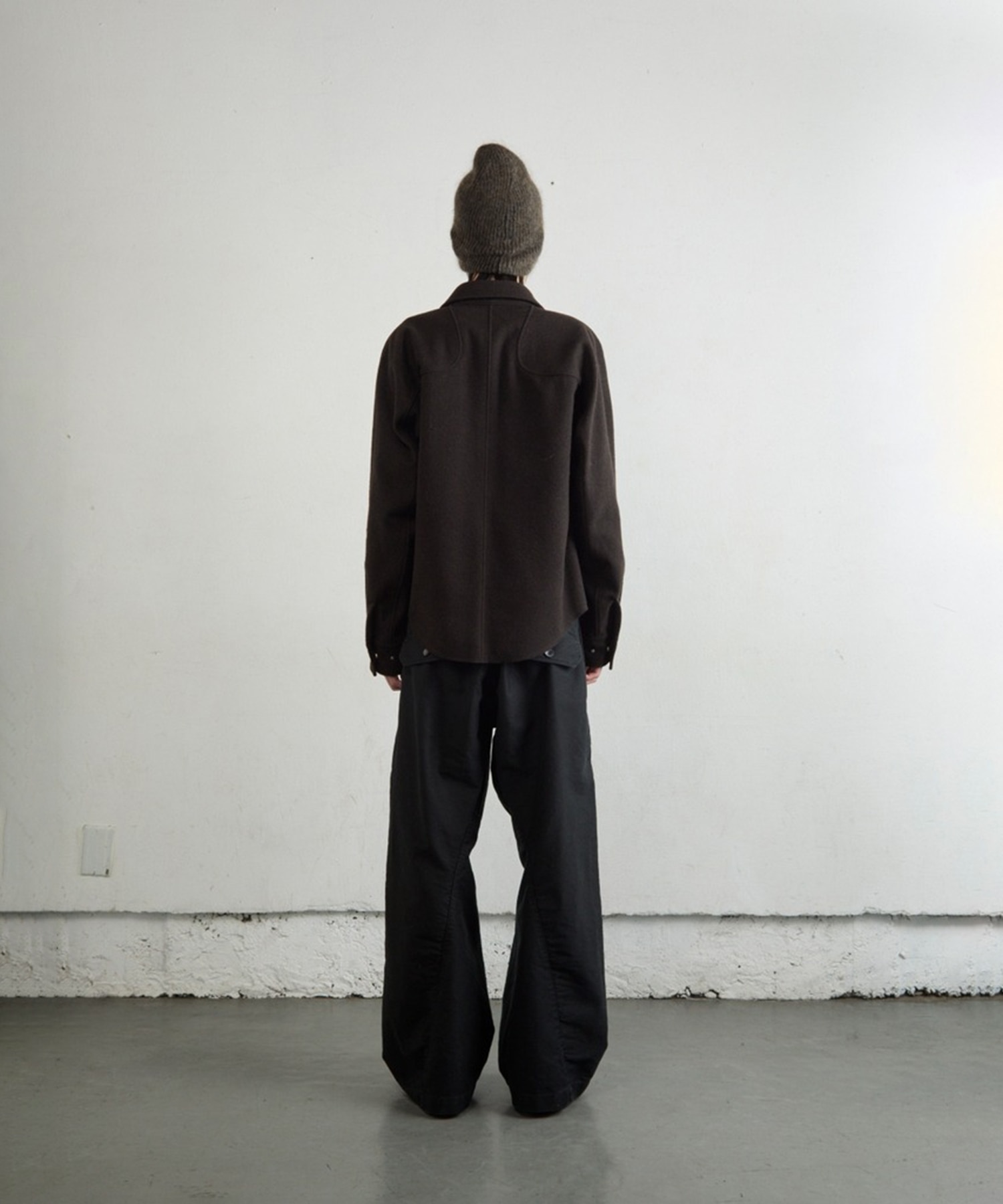 WOOL FLY FRONT LONG SLEEVE SHIRT NVRFRGT