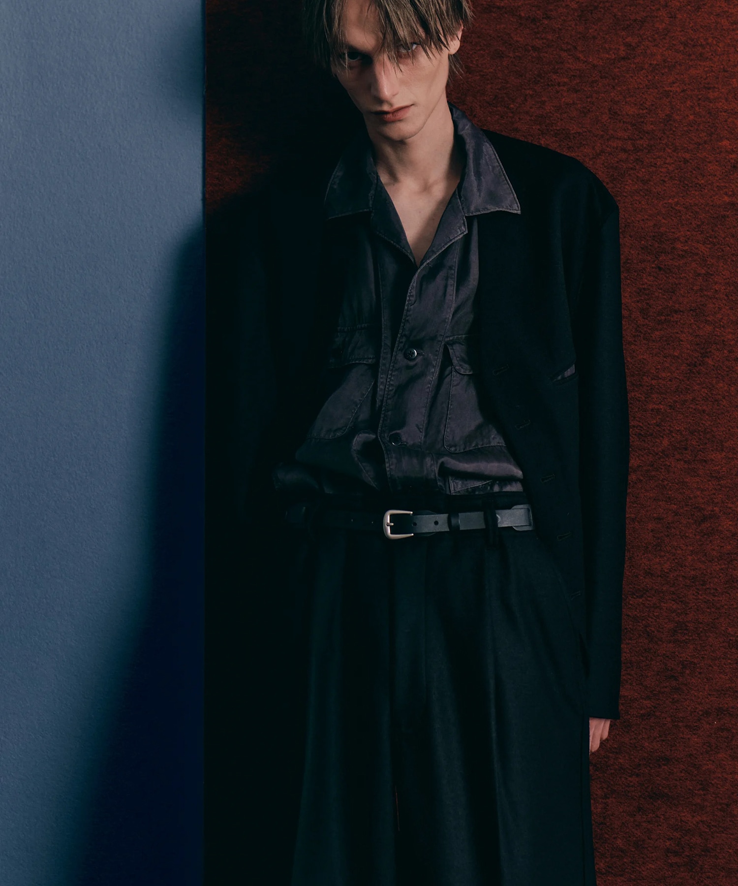 PIGMENT CUPRO OPEN COLLAR SHIRTS ANTHEM A