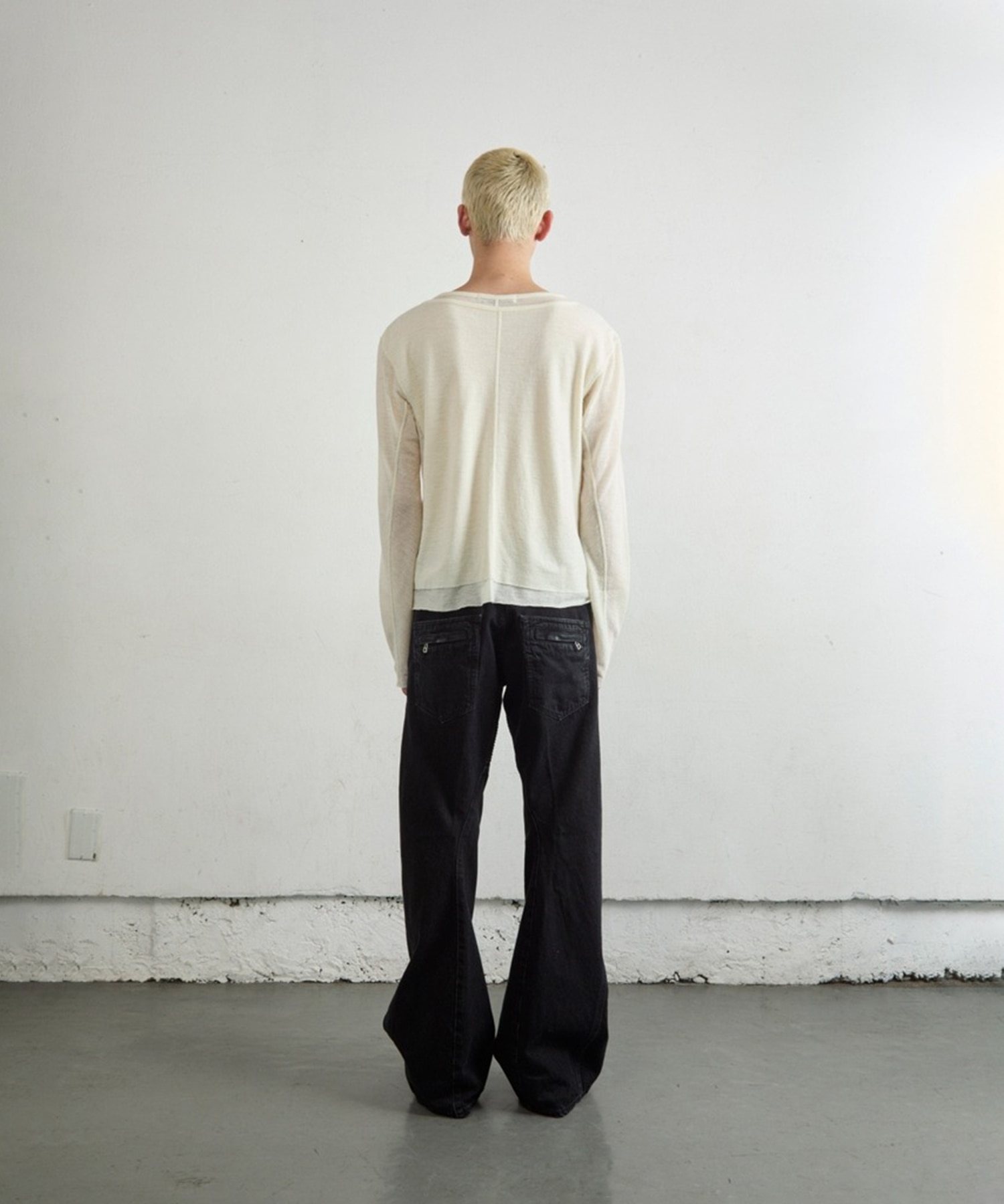 DOUBLE LAYERED LONG SLEEVE T SHIRT NVRFRGT