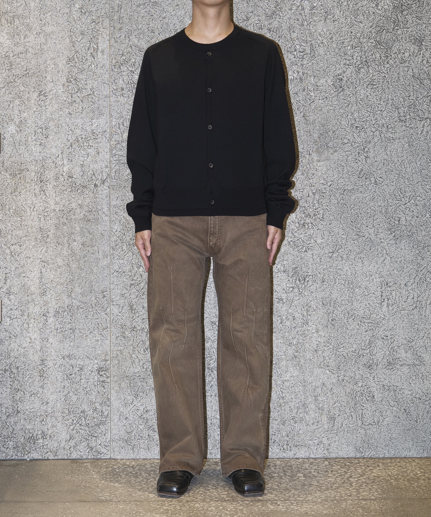 DOUBLE LAYERD SWEATER NVRFRGT