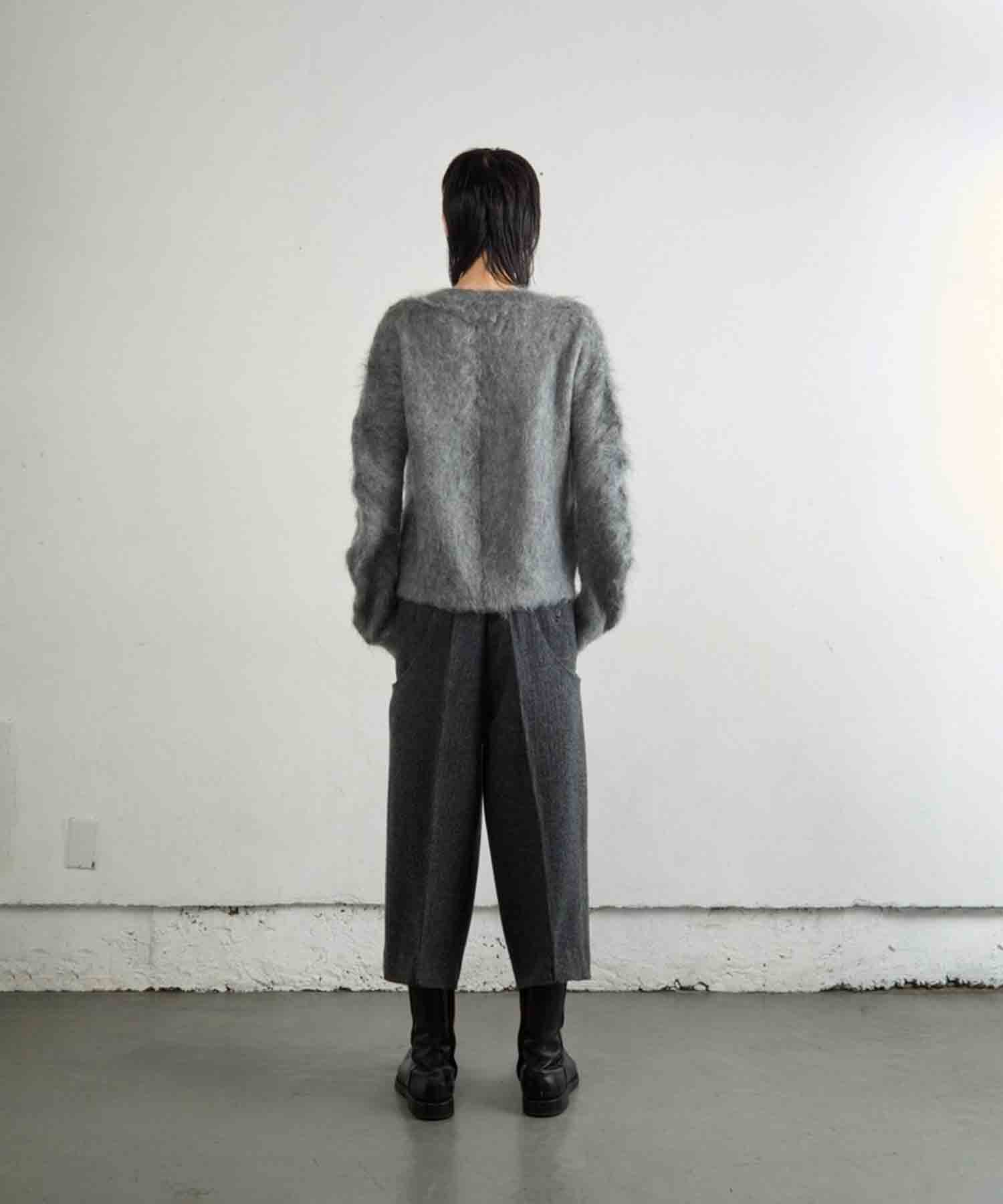 BRUSHED MOHAIR V-NECK SWEATER NVRFRGT