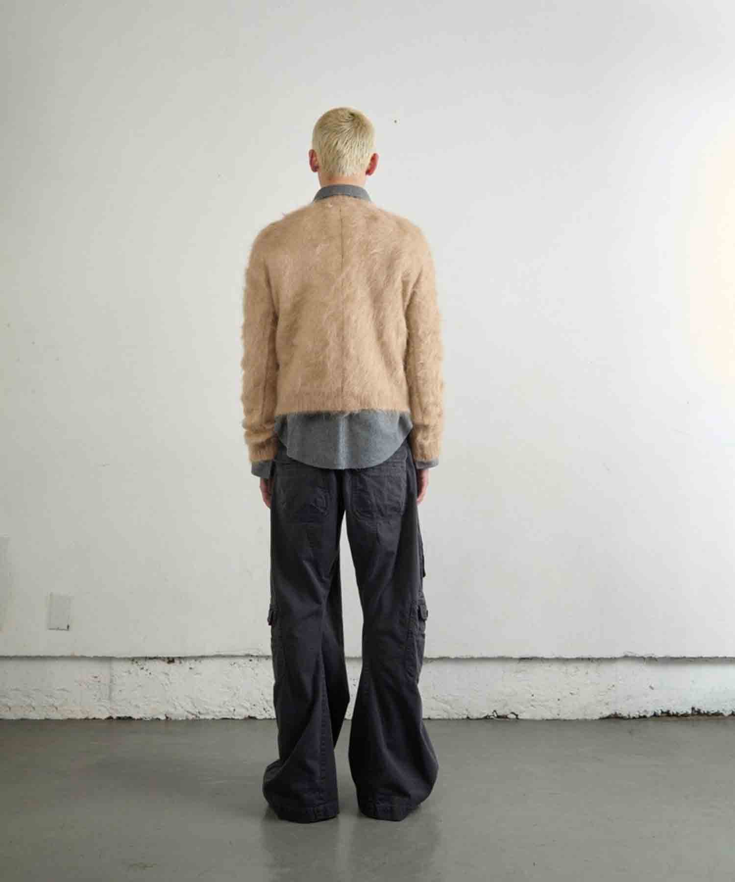 BRUSHED MOHAIR V-NECK SWEATER NVRFRGT