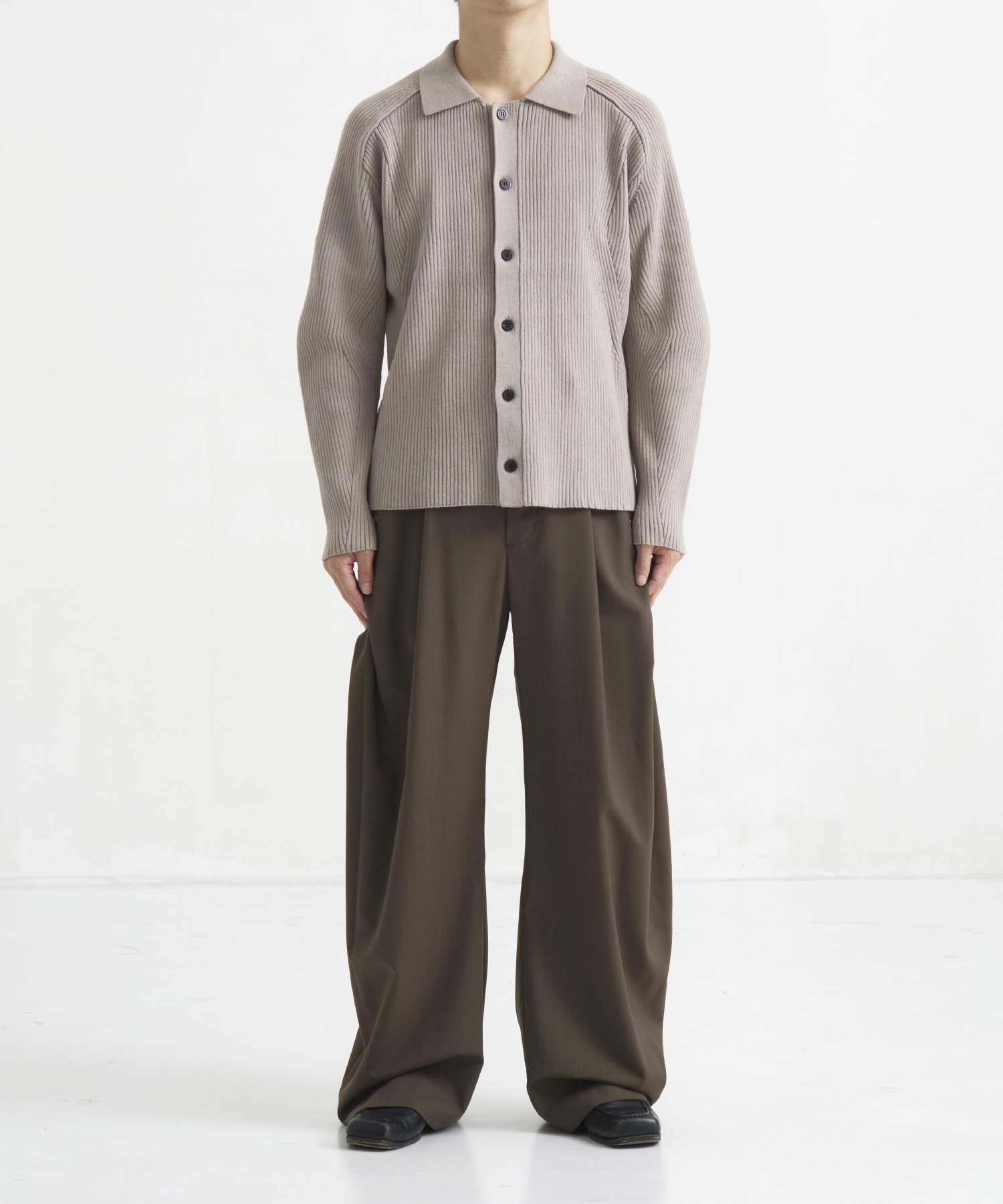 RIBBED SHIRT CARDIGAN CONZ