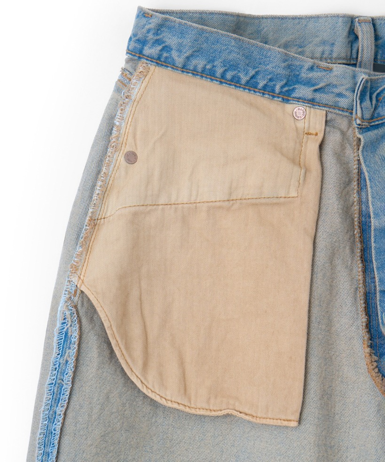 FRESH MAN DENIM WIDE PANTS by EDWIN USED refomed