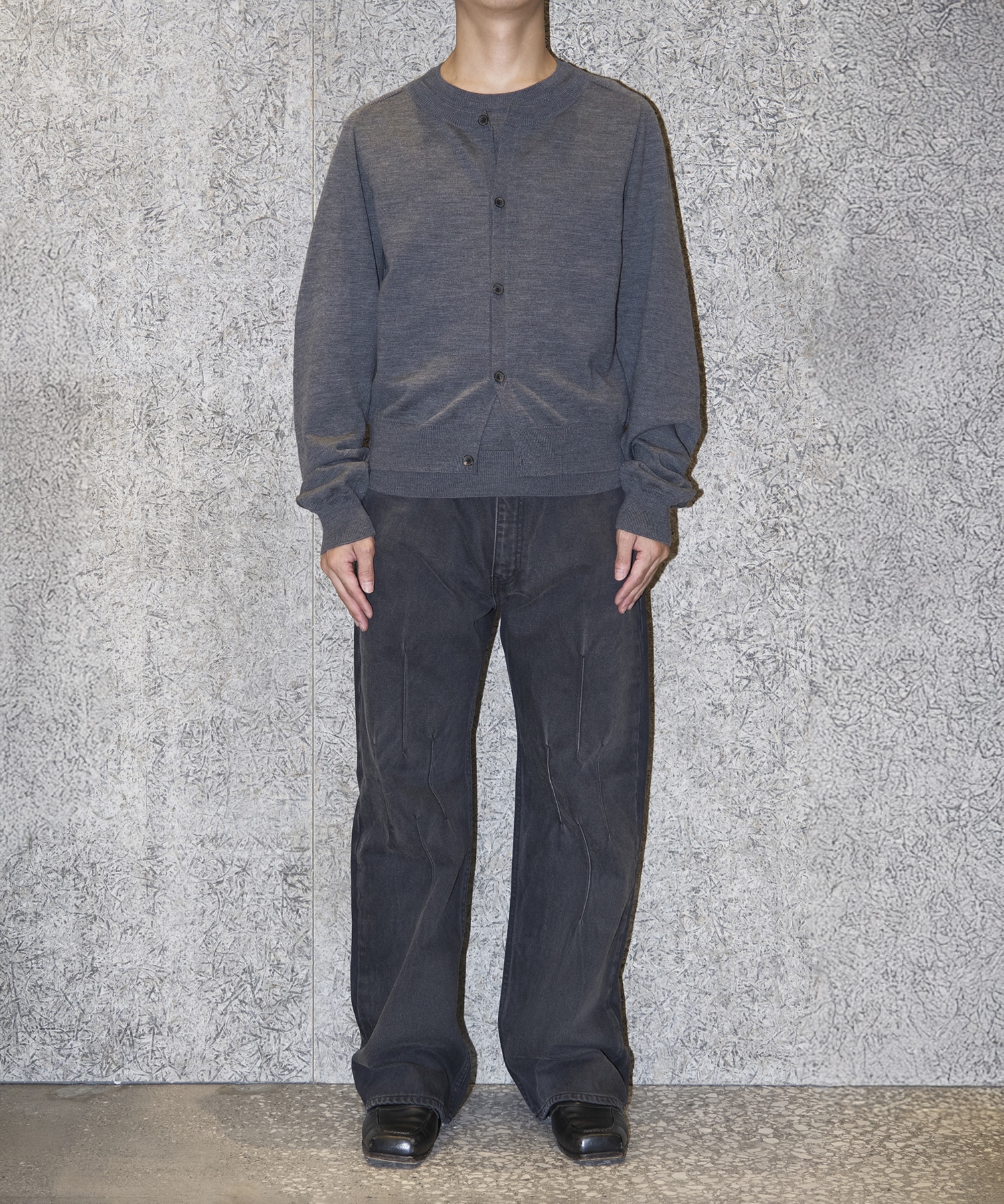 GEOMETRY DENIM PANTS STEAF