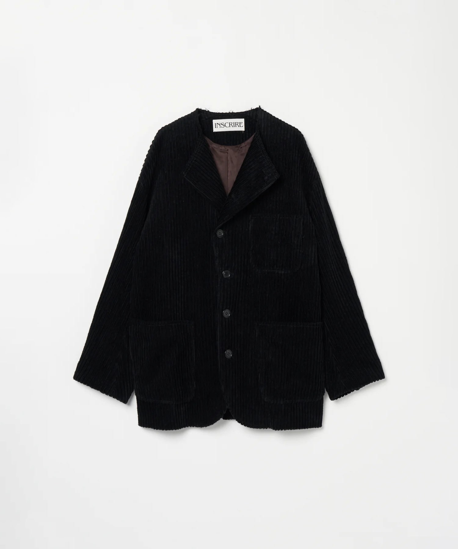 Corduroy Collarless Jacket INSCRIRE
