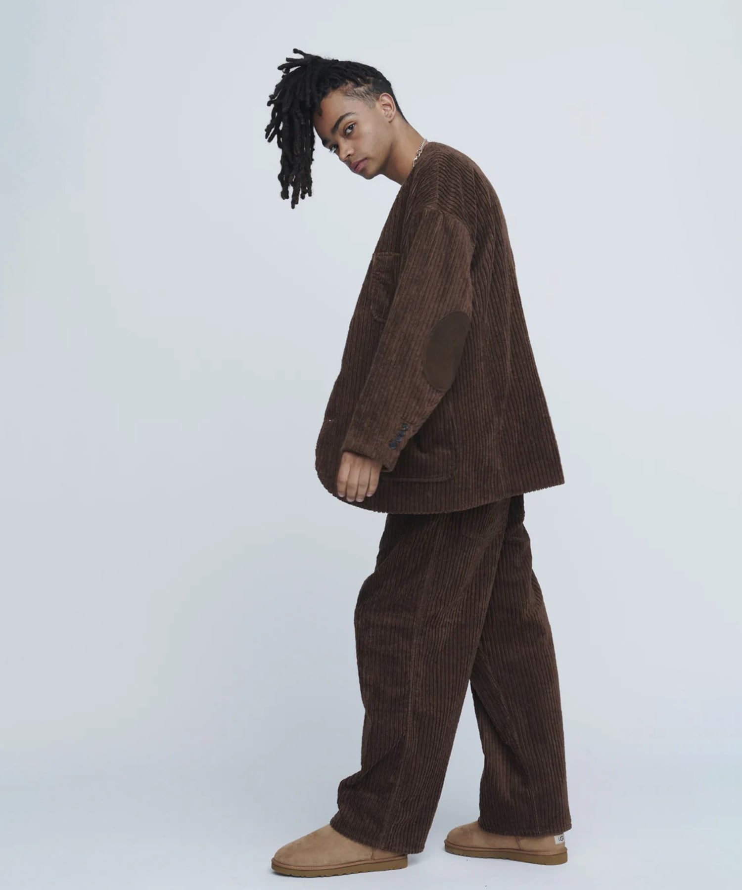 Corduroy Collarless Jacket INSCRIRE