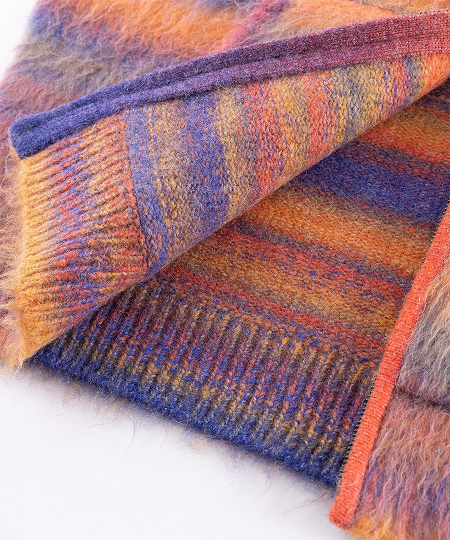 Gradation Mohair Zip Knit WOKE EDGE