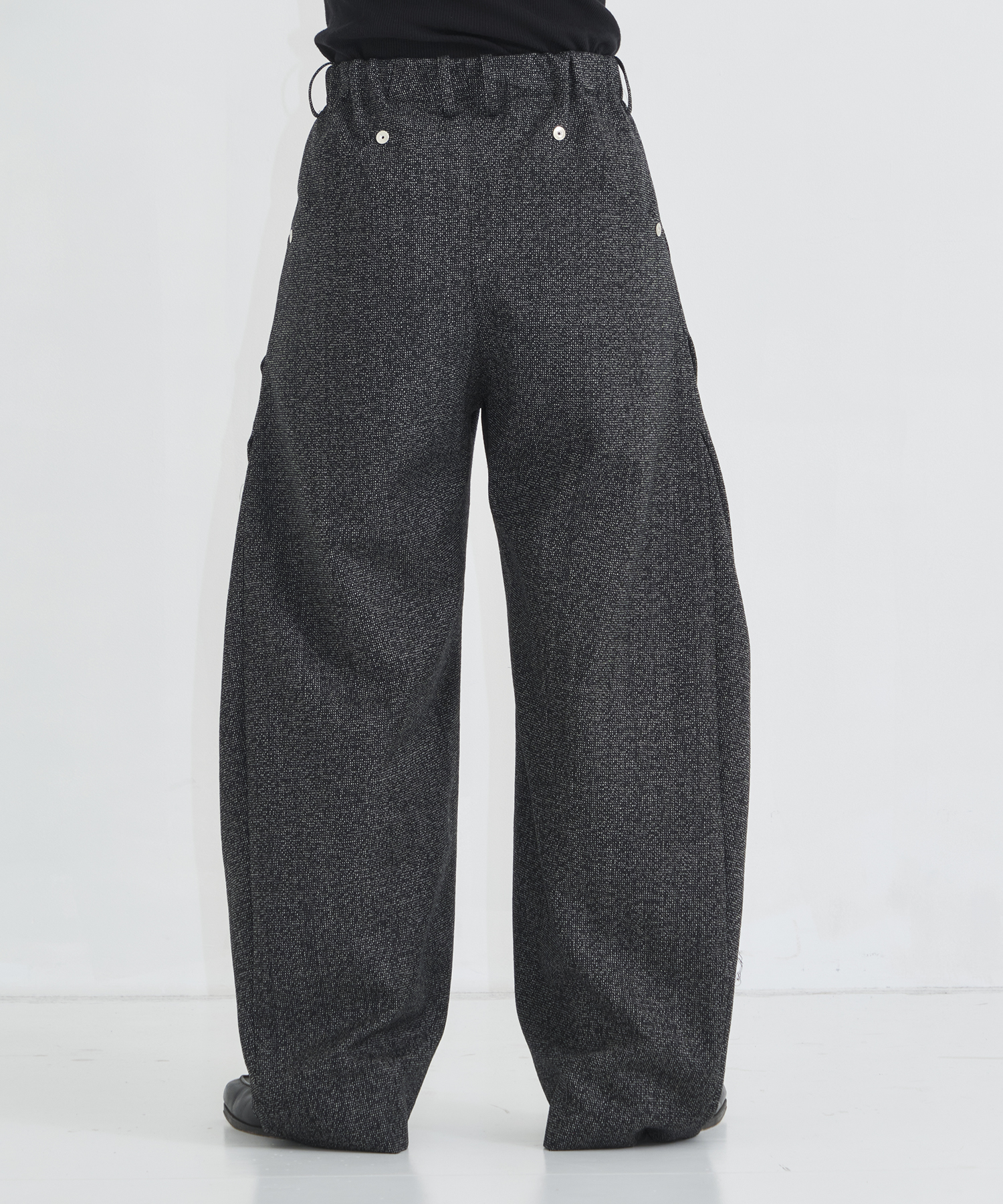 CURVE LEG TROUSERS TWEED CONZ