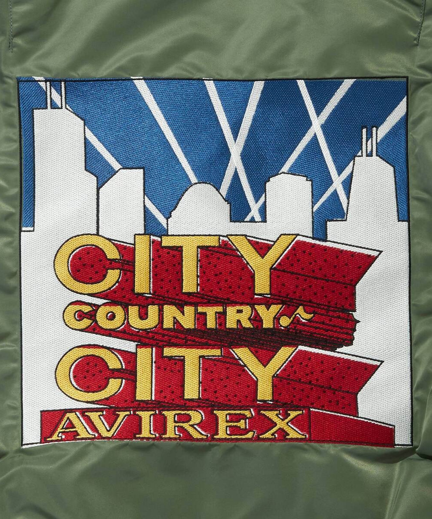 CITY COUNTRY CITY×AVIREX APPLIQUE LOGO MA-1 CITY COUNTRY CITY