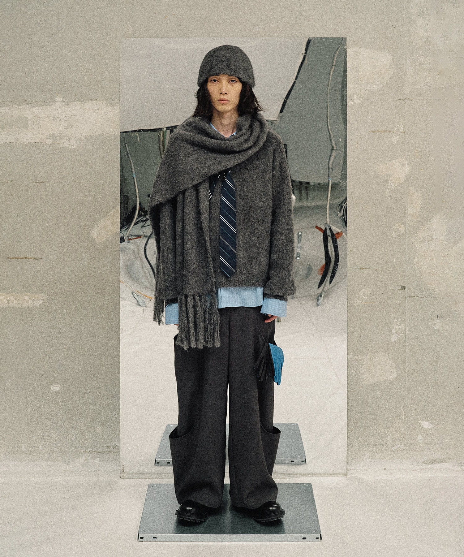 ALPACA FRINGE SCARF GOAT ESSENCE