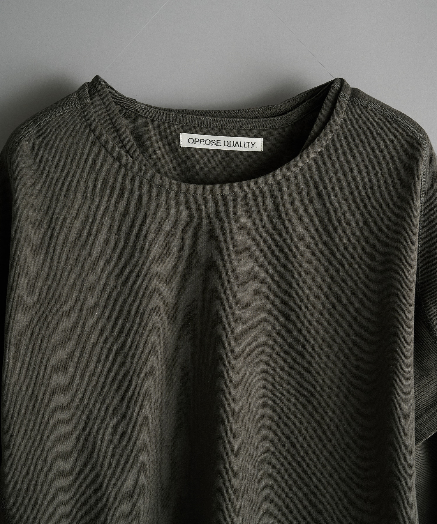 One Side Half Long Sleeve T-Shirts Cotton  OPPOSE DUALITY