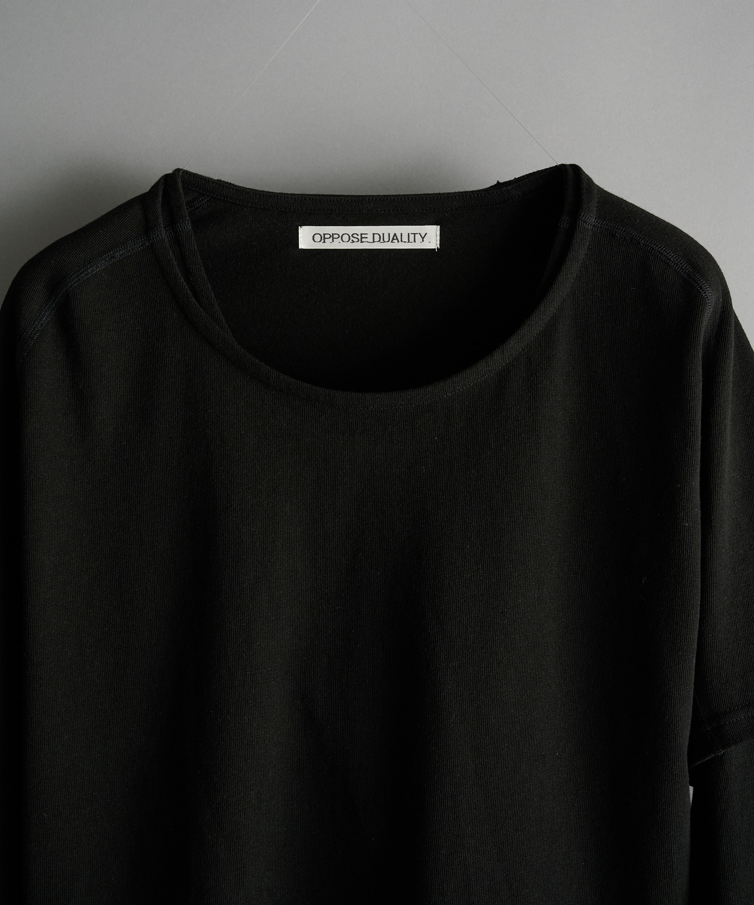 One Side Half Long Sleeve T-Shirts Cotton  OPPOSE DUALITY