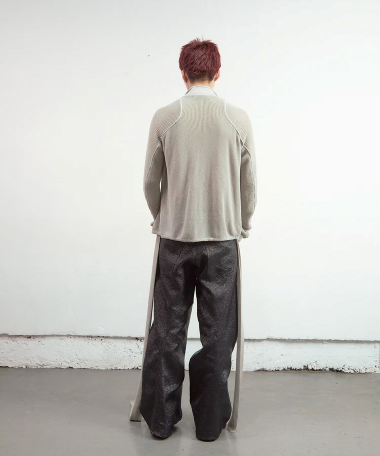 SEMI SHEER DRIVERS ZIP UP SWEATER NVRFRGT