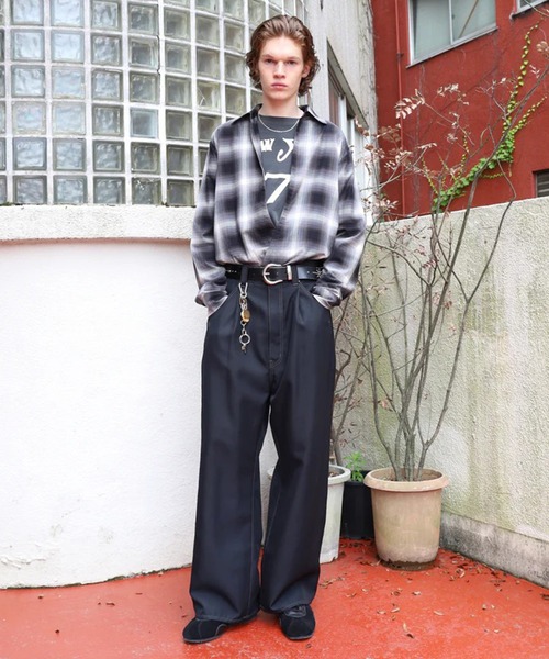 WIDE ONE TUCK STRAIGHT PANTS JieDa
