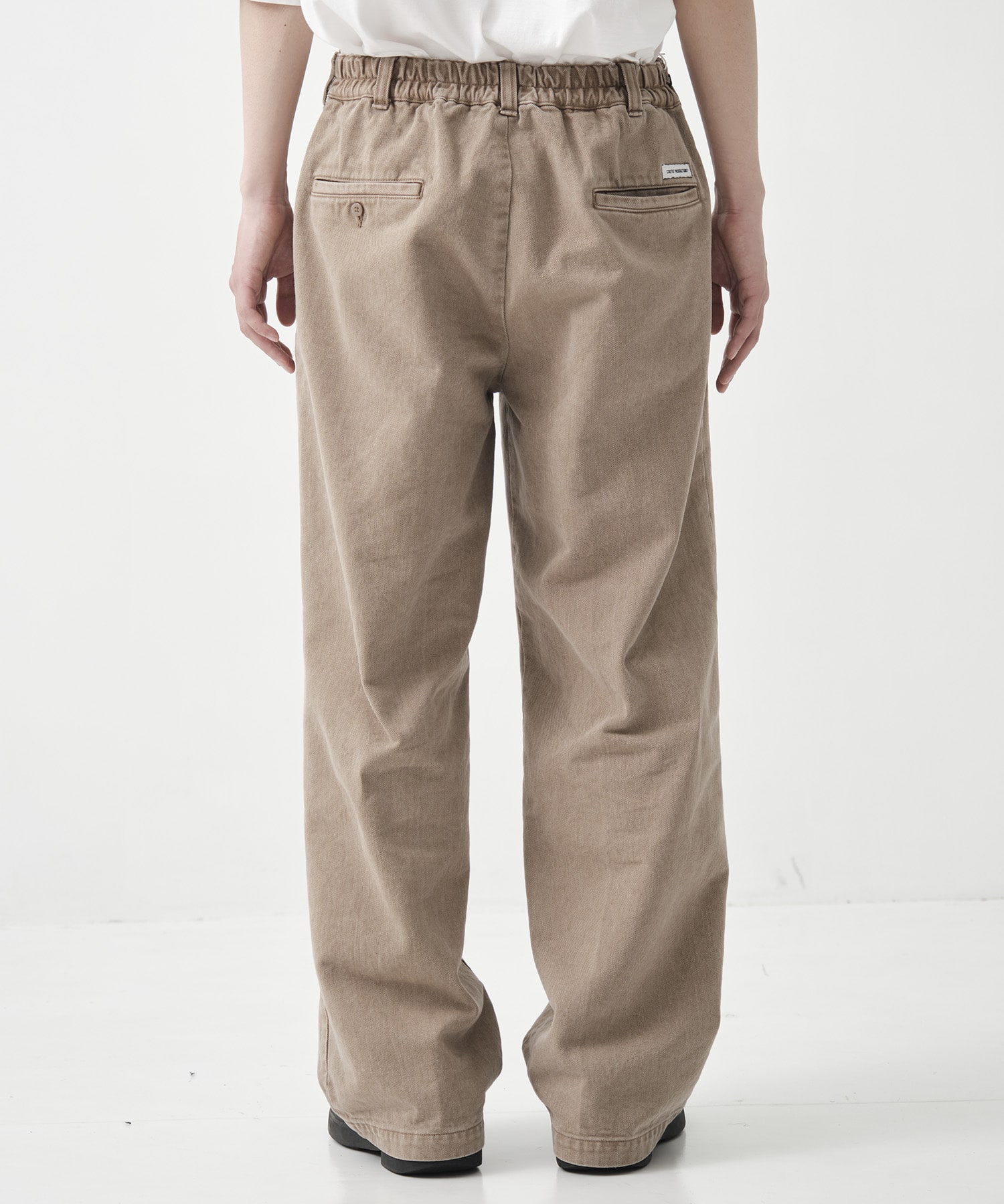 Color Denim Square Leg Easy Trousers 