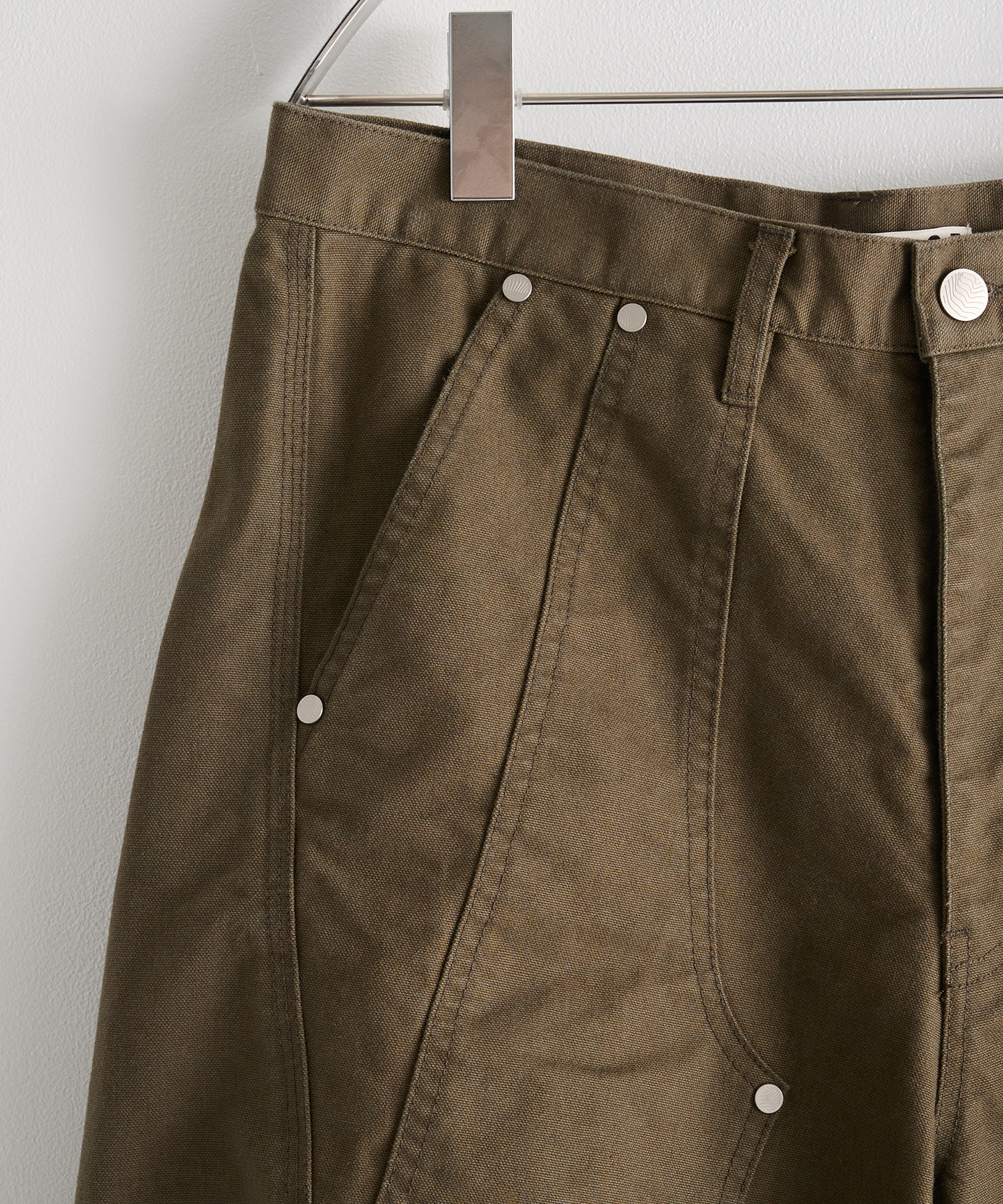 CURVED LEG DOUBLE KNEE WORK SHORT PANTS NVRFRGT