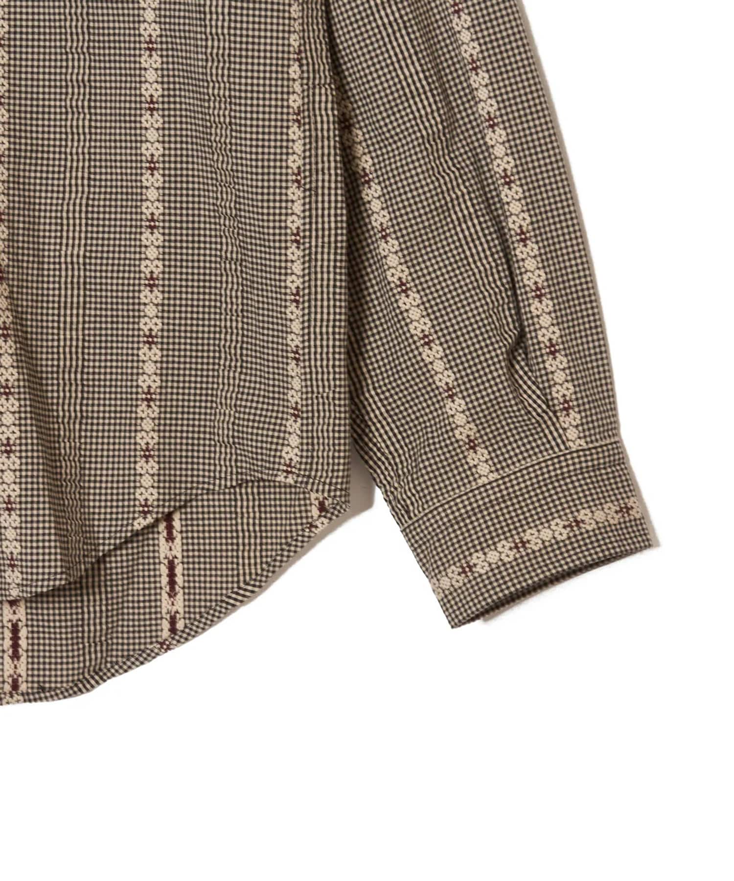 DOBBY OPEN COLLAR SHIRT 