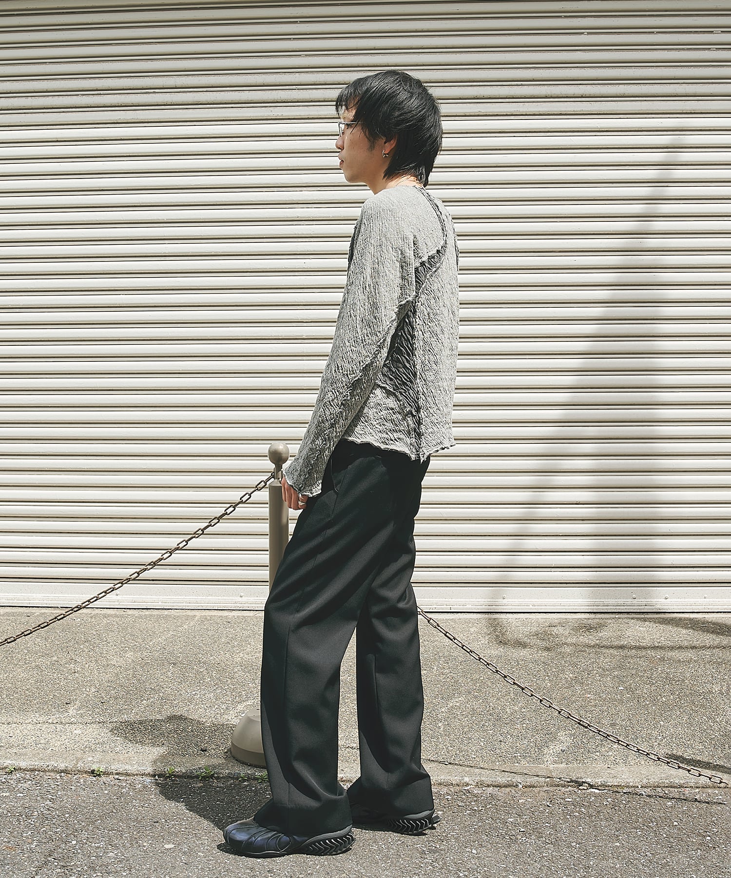 復刻別注 PANELED LONG SLEEVE T SHIRT NVRFRGT