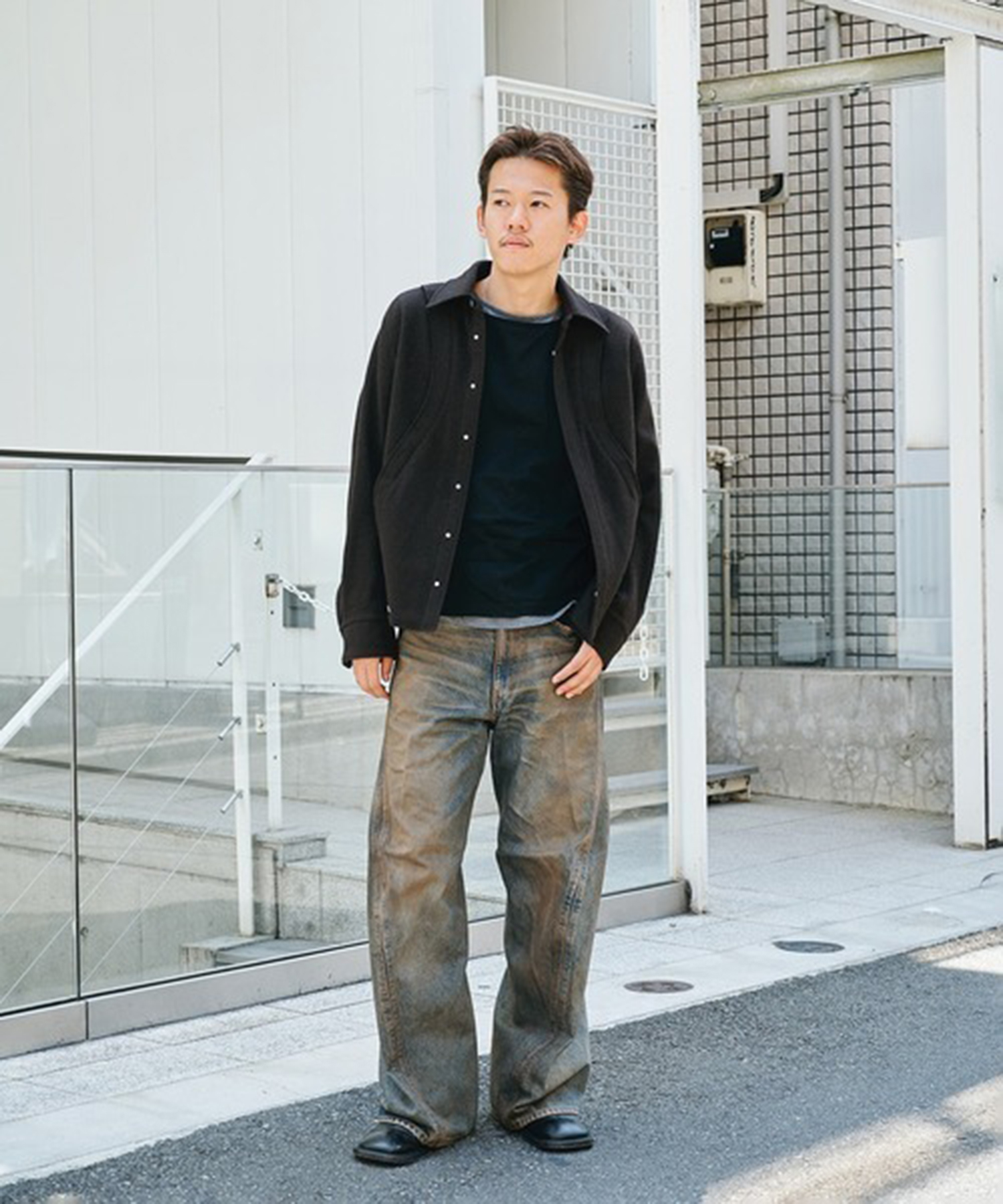 3D TWISTED WIDE LEG JEANS NVRFRGT