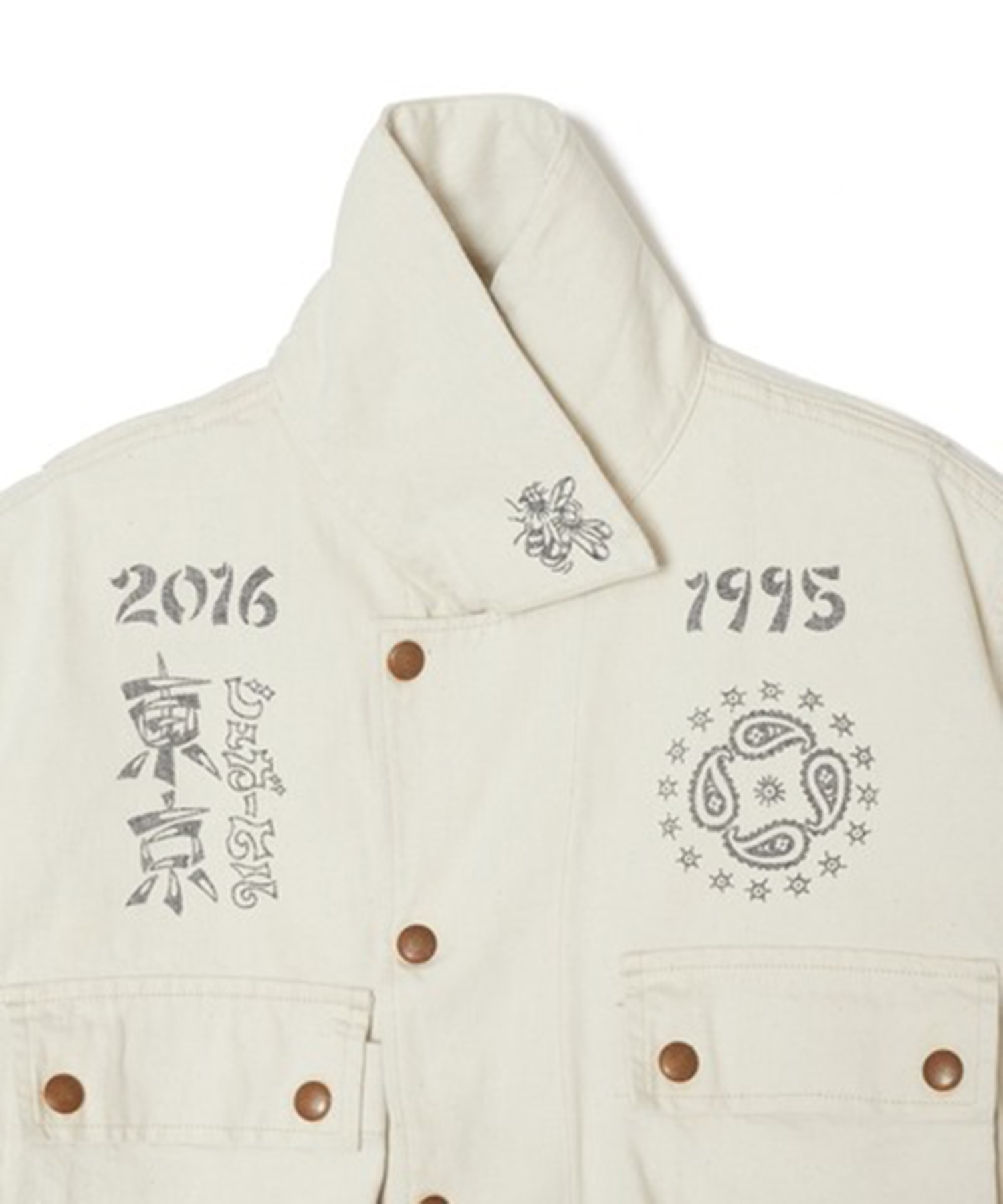 TATTOO FLASH PRINT POCKET DENIM JACKET SUGARHILL