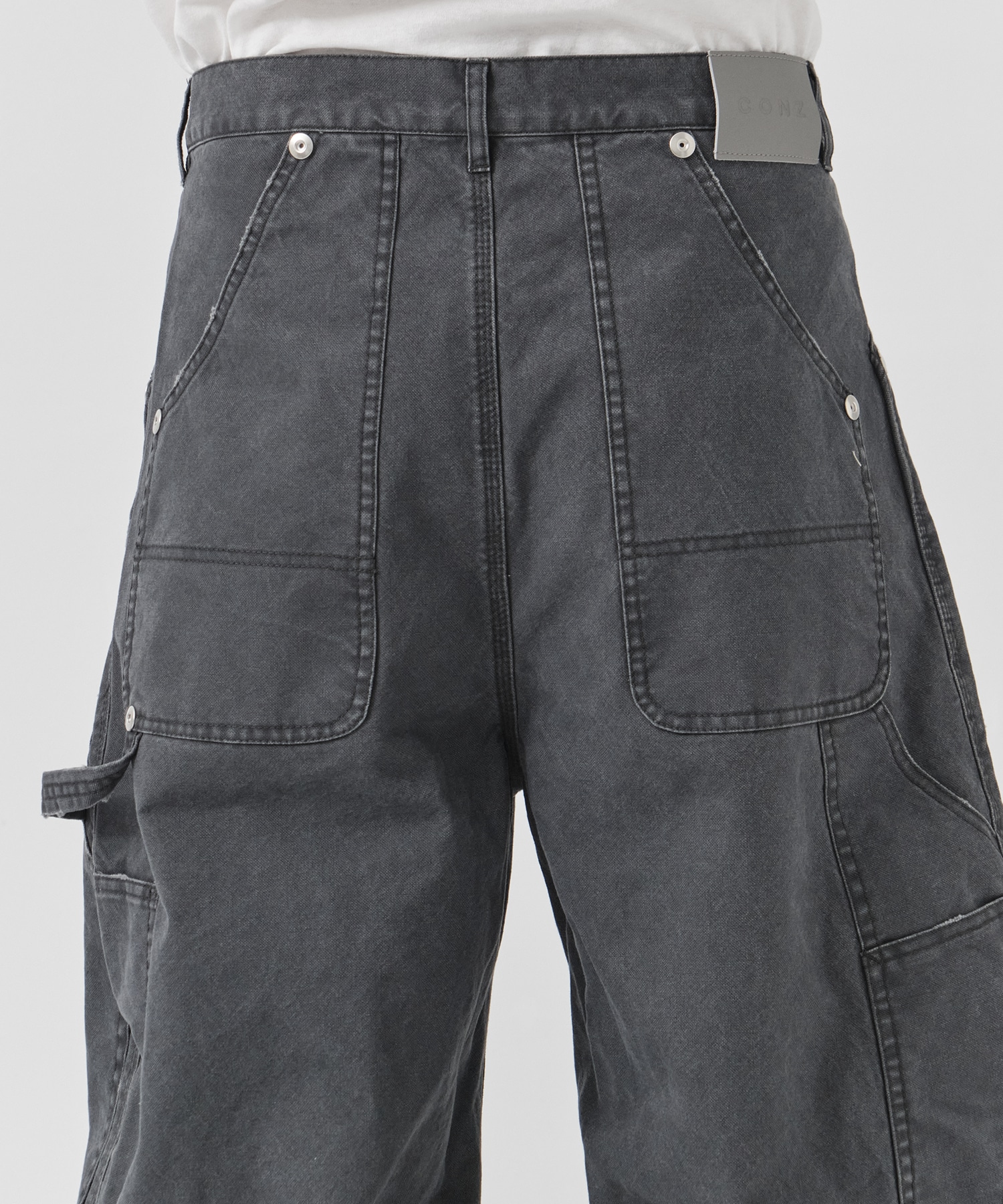 duck double knee curved leg pants CONZ