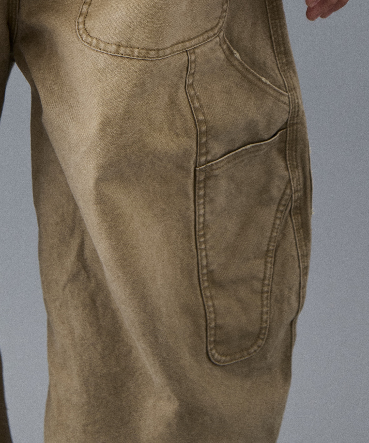 duck double knee curved leg pants CONZ
