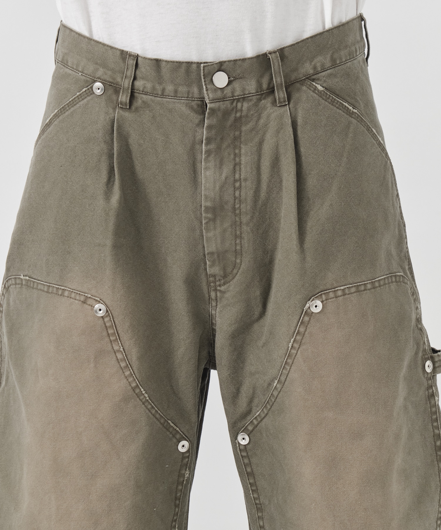 duck double knee curved leg pants CONZ