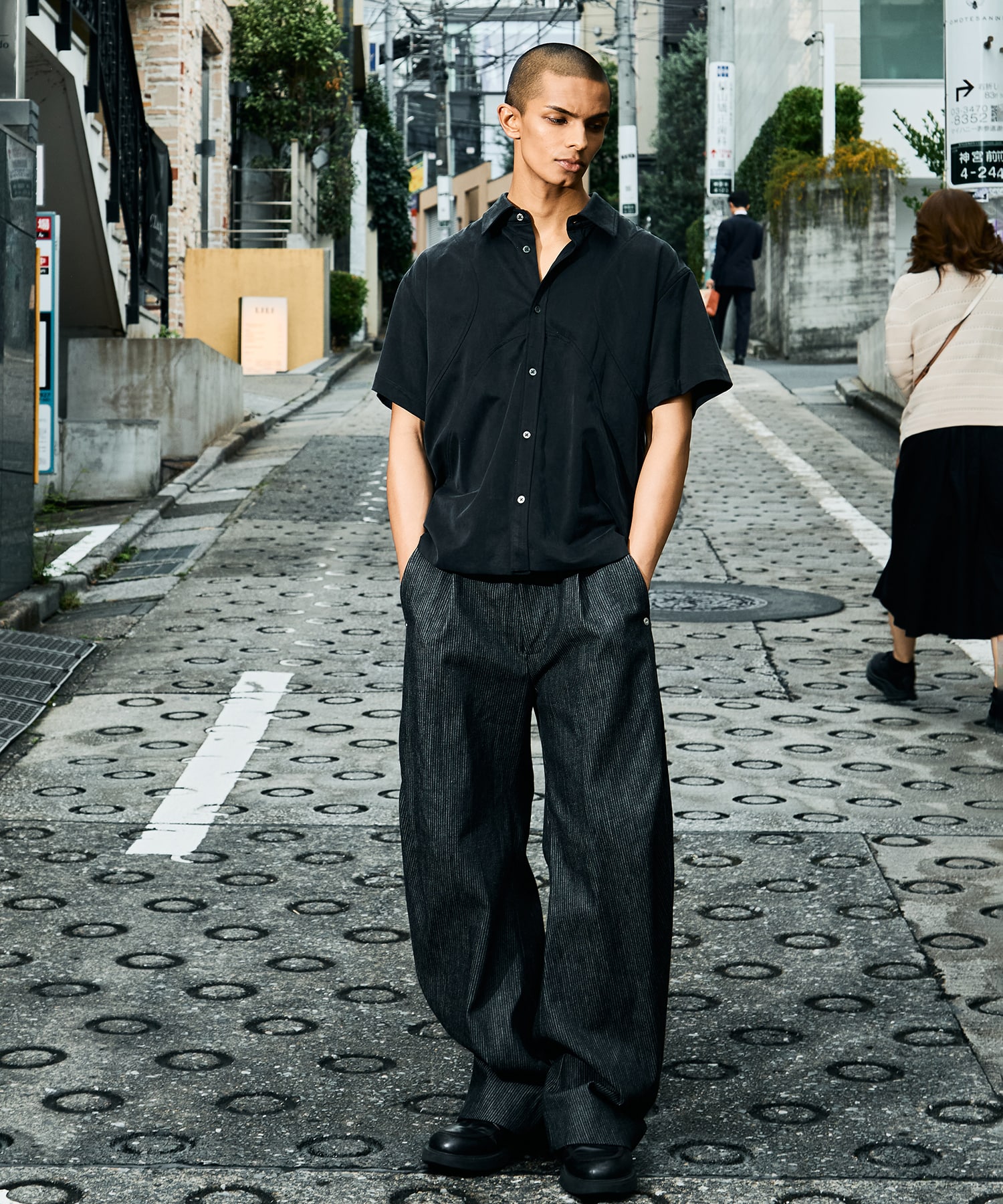 curve leg trousers pique denim 2.0 CONZ