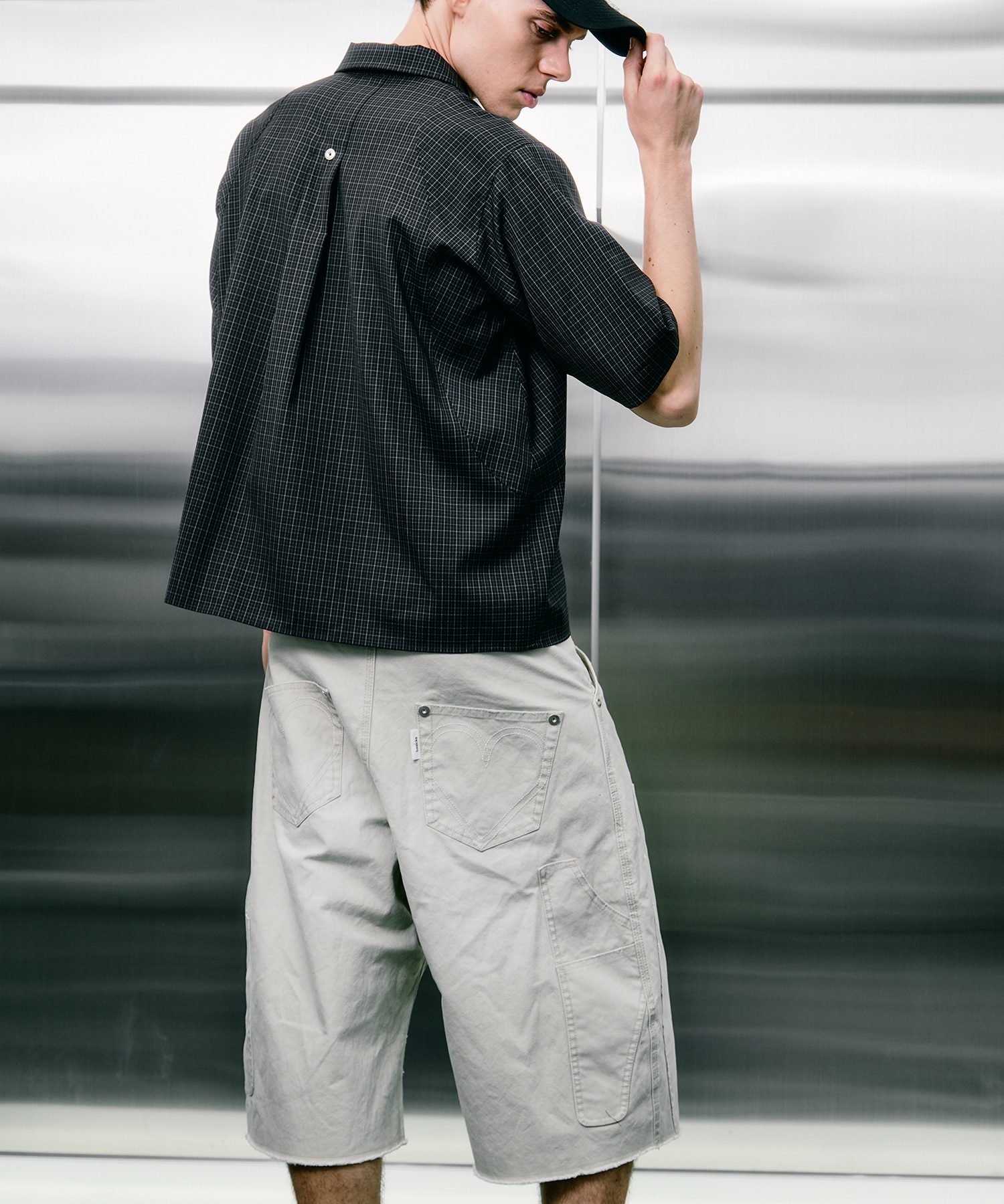 BASICKS×duck double knee curve leg shorts CONZ