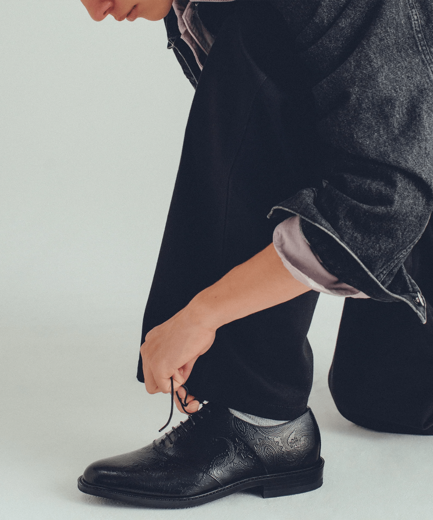 CLASSIC SADDLE　BLACK PAISLEY The Kenford FINESHOES