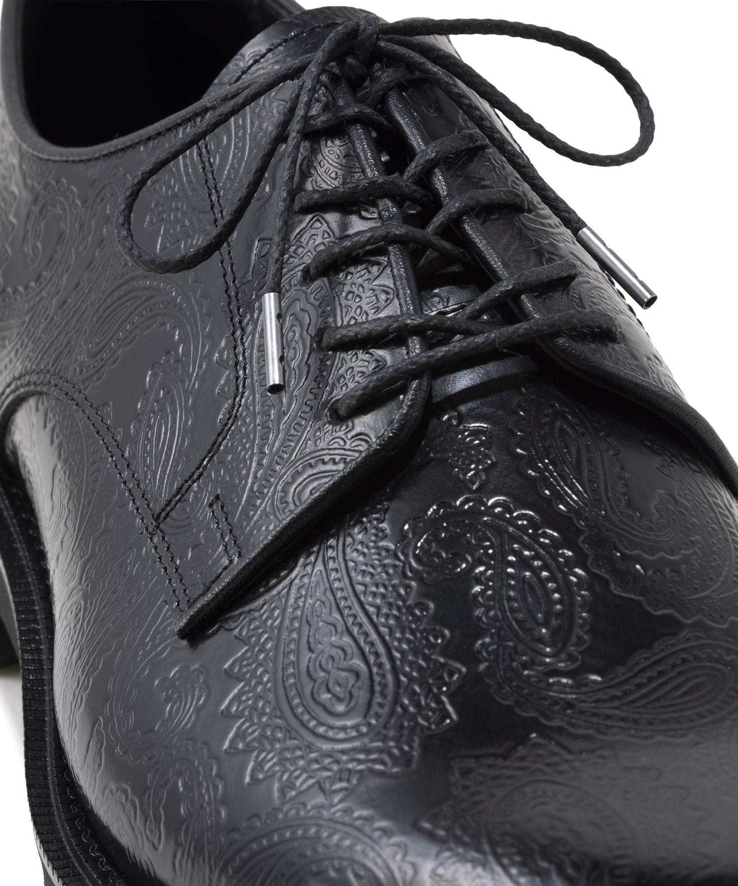 NEW CLASSIC PLAIN TOE　BLACK PAISLEY The Kenford FINESHOES