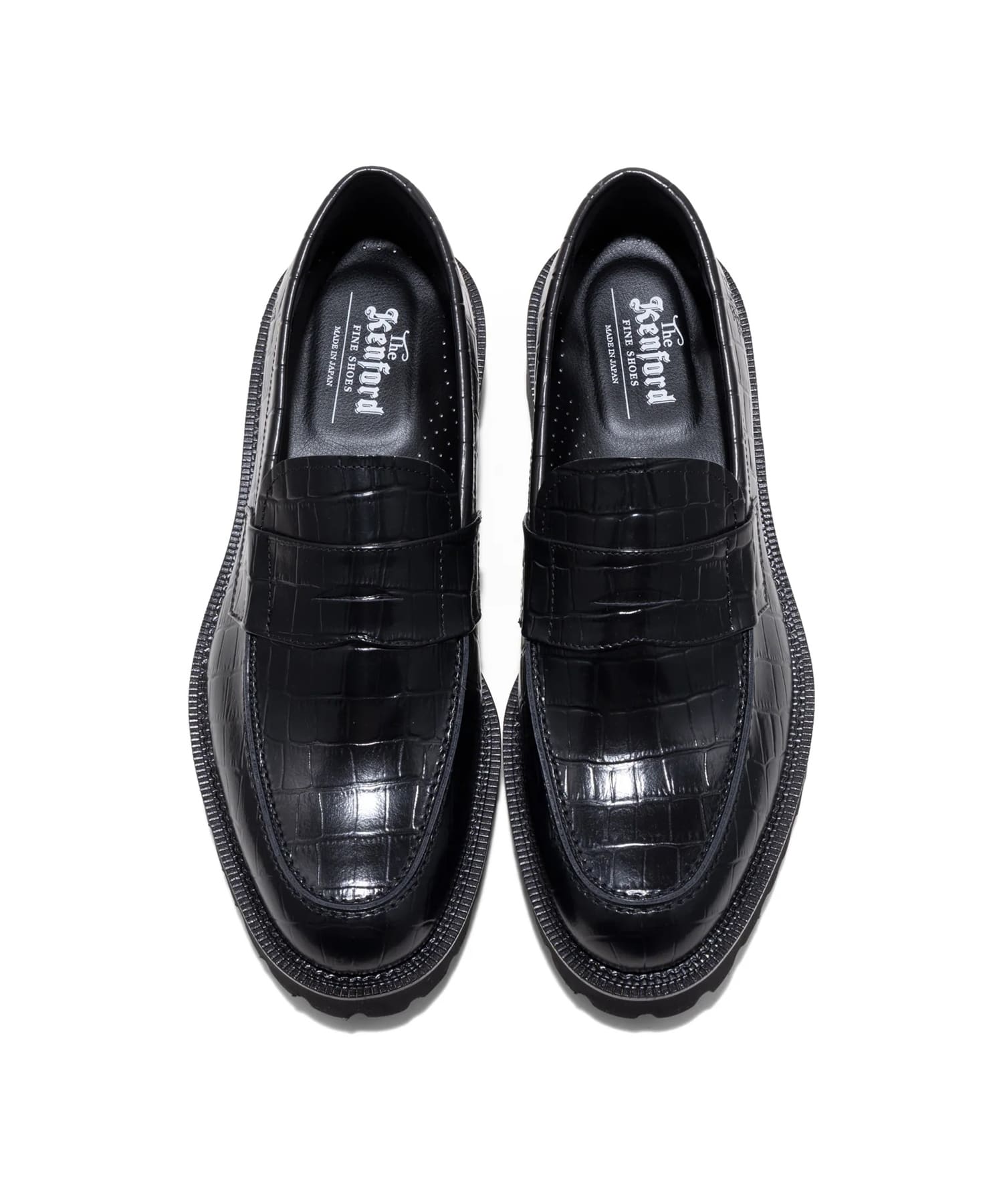 NEW CLASSIC COIN LOAFERS　BLACK CROCODILE The Kenford FINESHOES