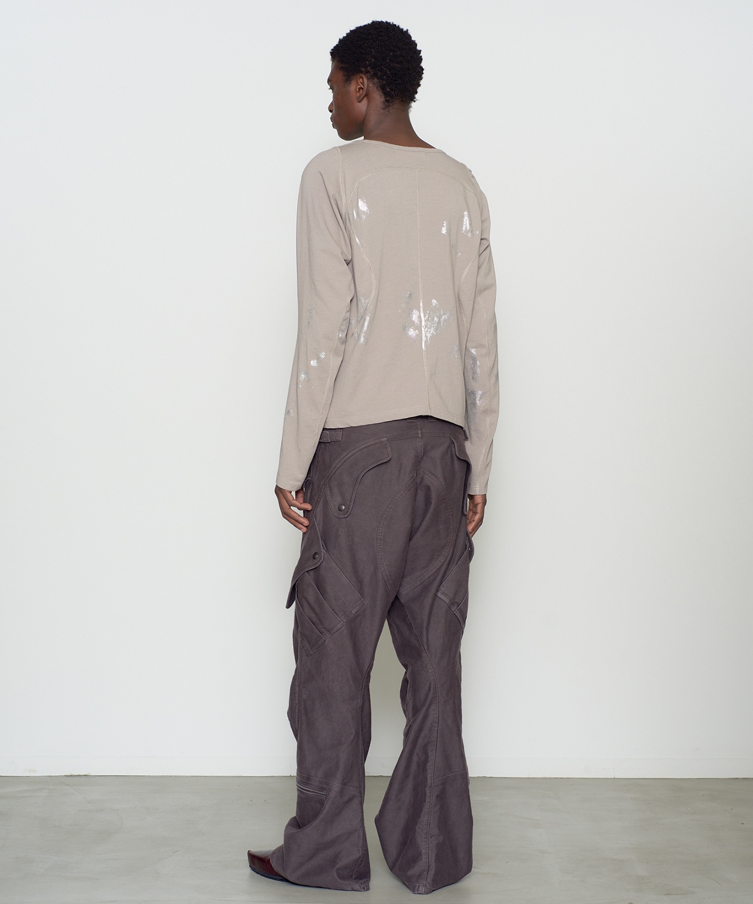 FOIL PAINT SPLATTER LONG SLEEVE T-SHIRT NVRFRGT