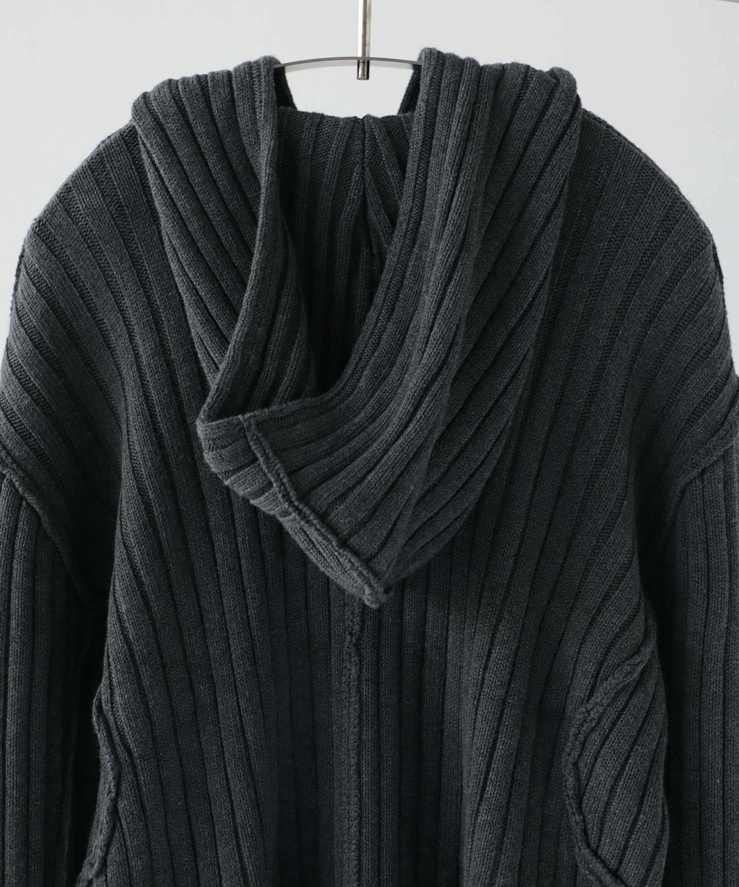 rib zip up parker CONZ