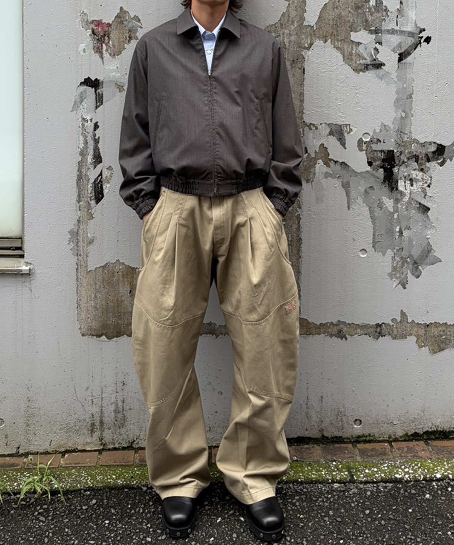 Dickies×NVRFRGT DOUBLE KNEE CURVED LEG UTILITY WORK PANTS NVRFRGT