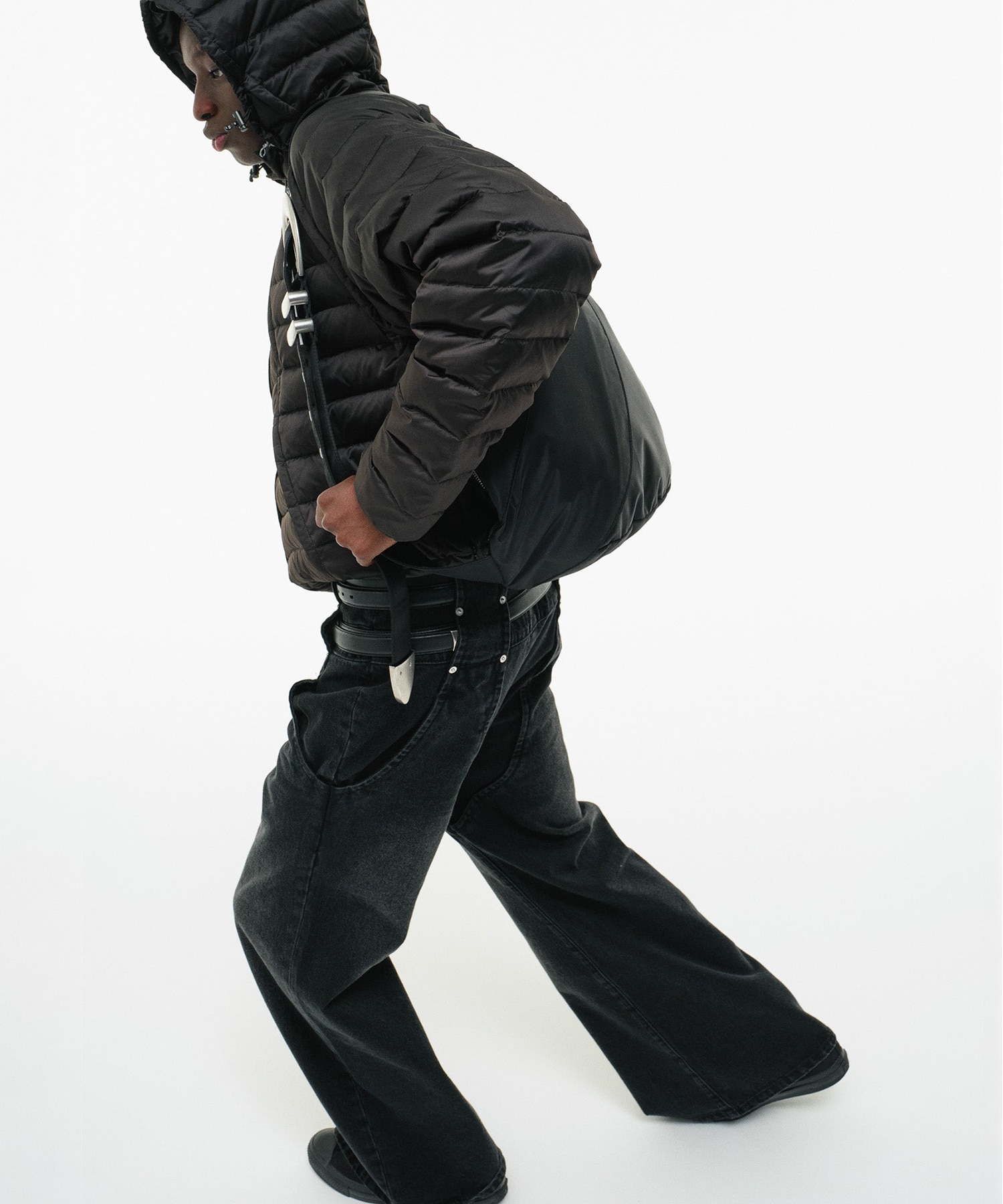 LAYERED WAIST FLARE DENIM GOAT ESSENCE