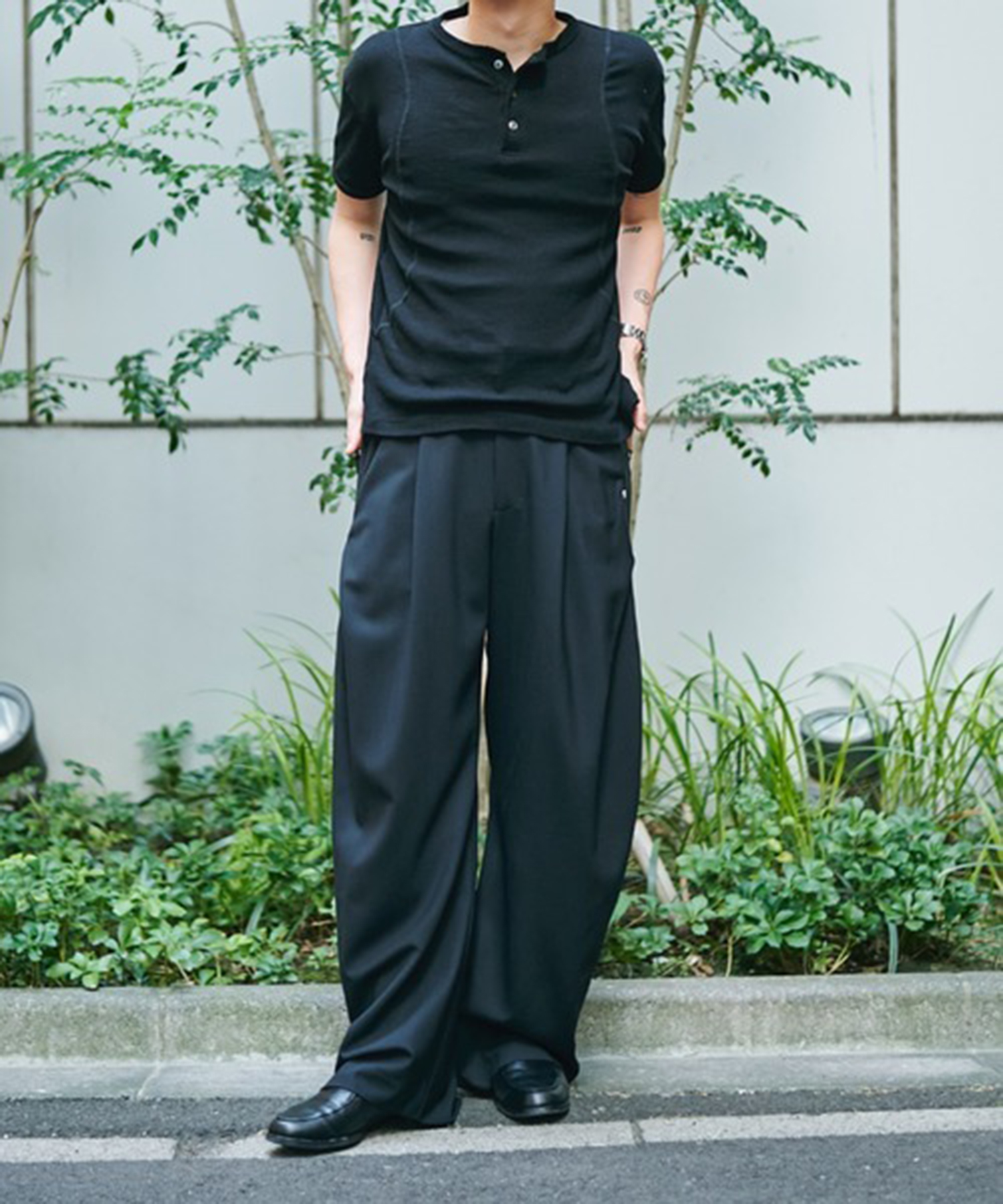 curved leg trousers 3.0 buckle CONZ