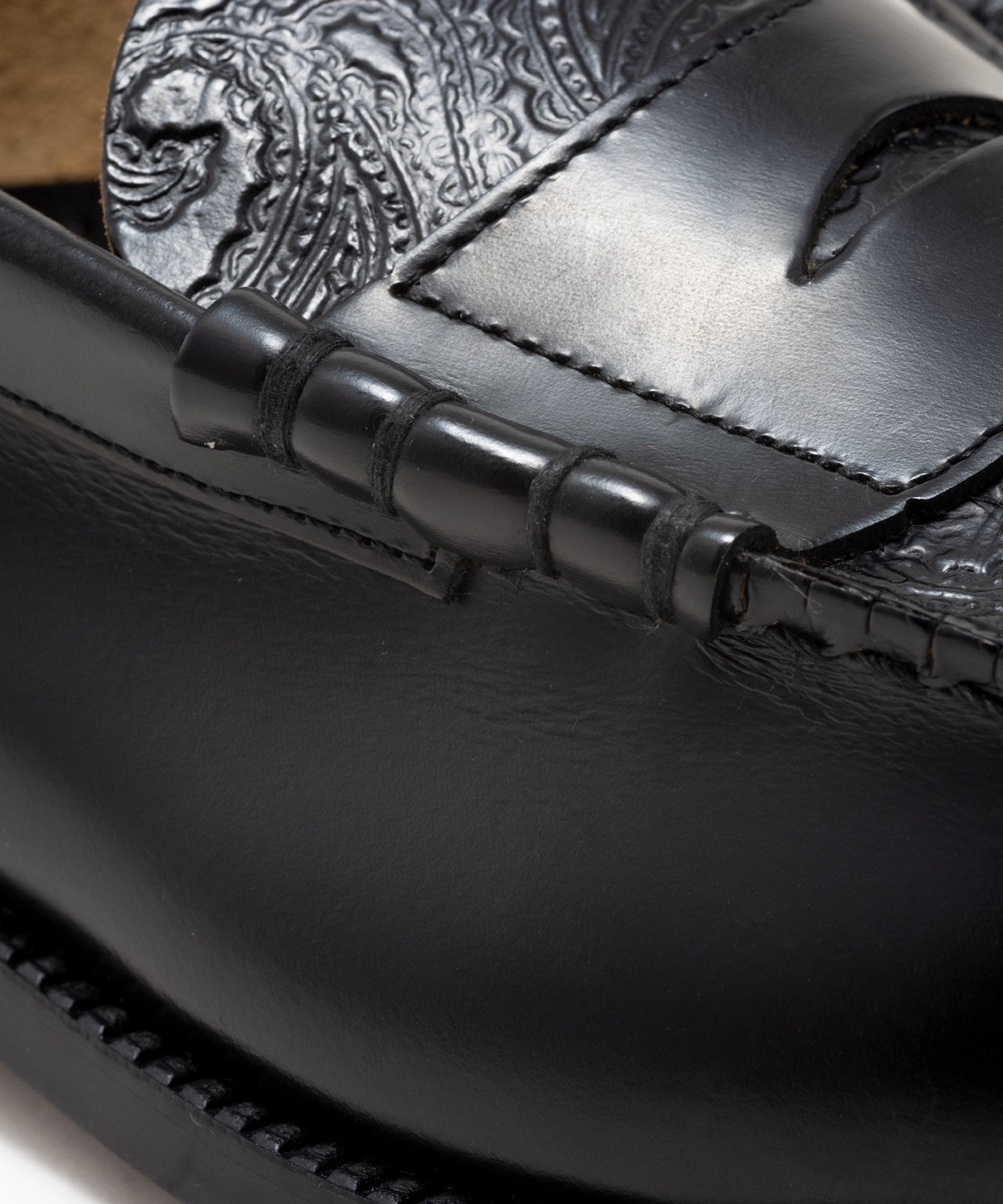 EMBOSSED LOAFERS BLACK BLACK PAISLEY The Kenford FINESHOES