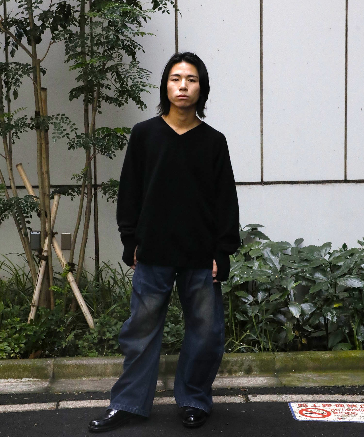 別注 Whole Garment V-Neck Wool/Cashmere/Silk superNova.