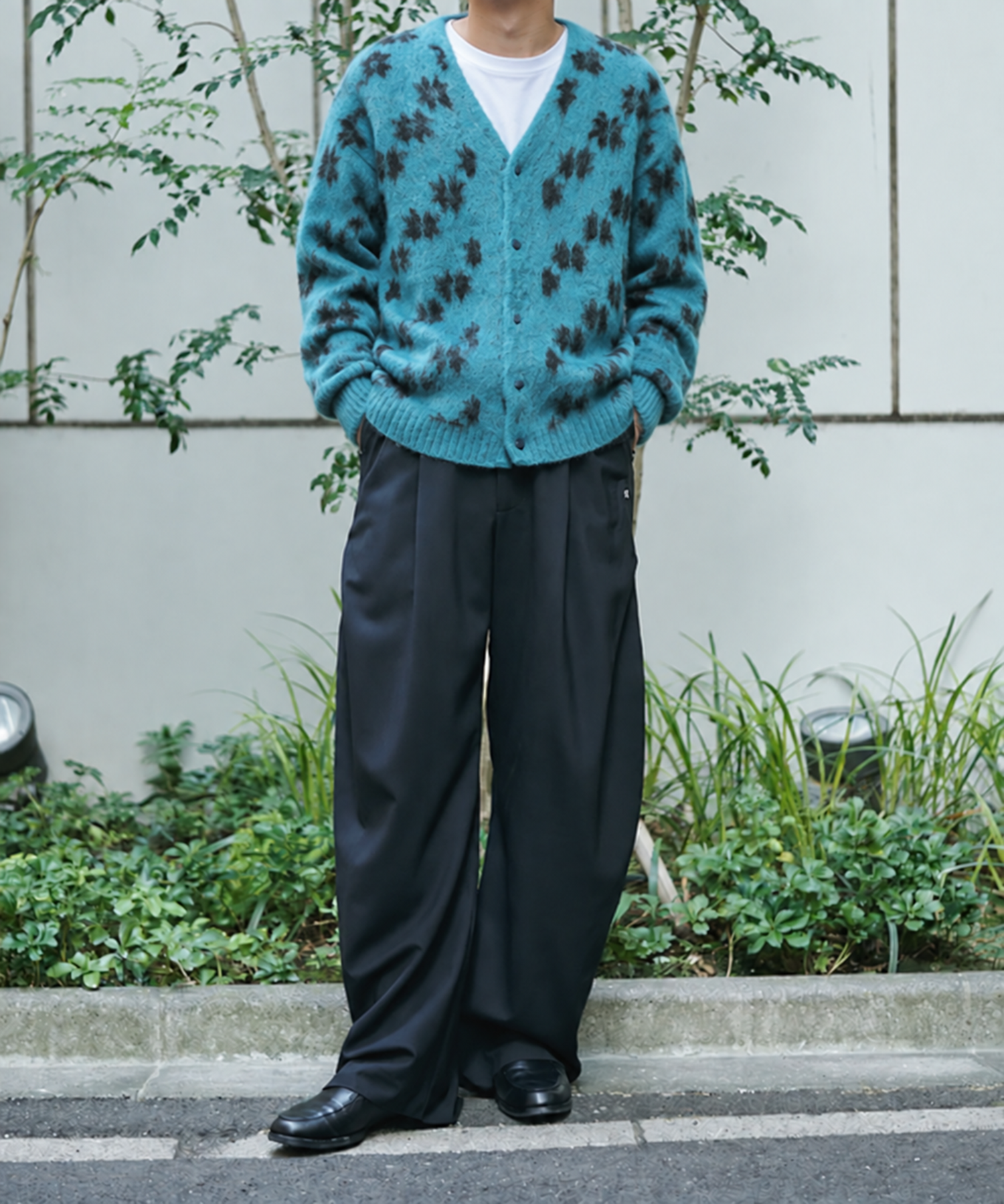 Mohair Cardigan - Snowflake(S BLUE): Needles: MENS｜CONZ ONLINE STORE