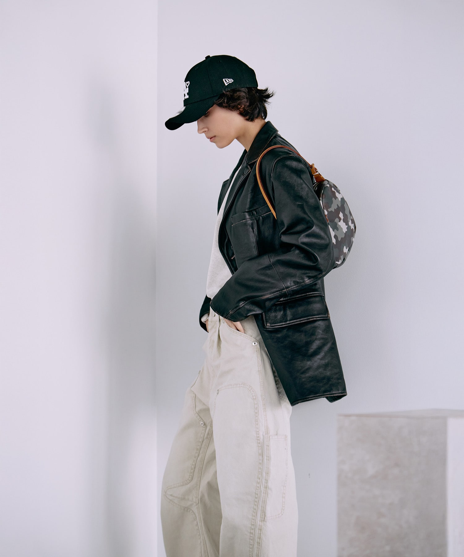 BASICKS×DUCK DOUBLE KNEE CURVED LEG PANTS BASICKS