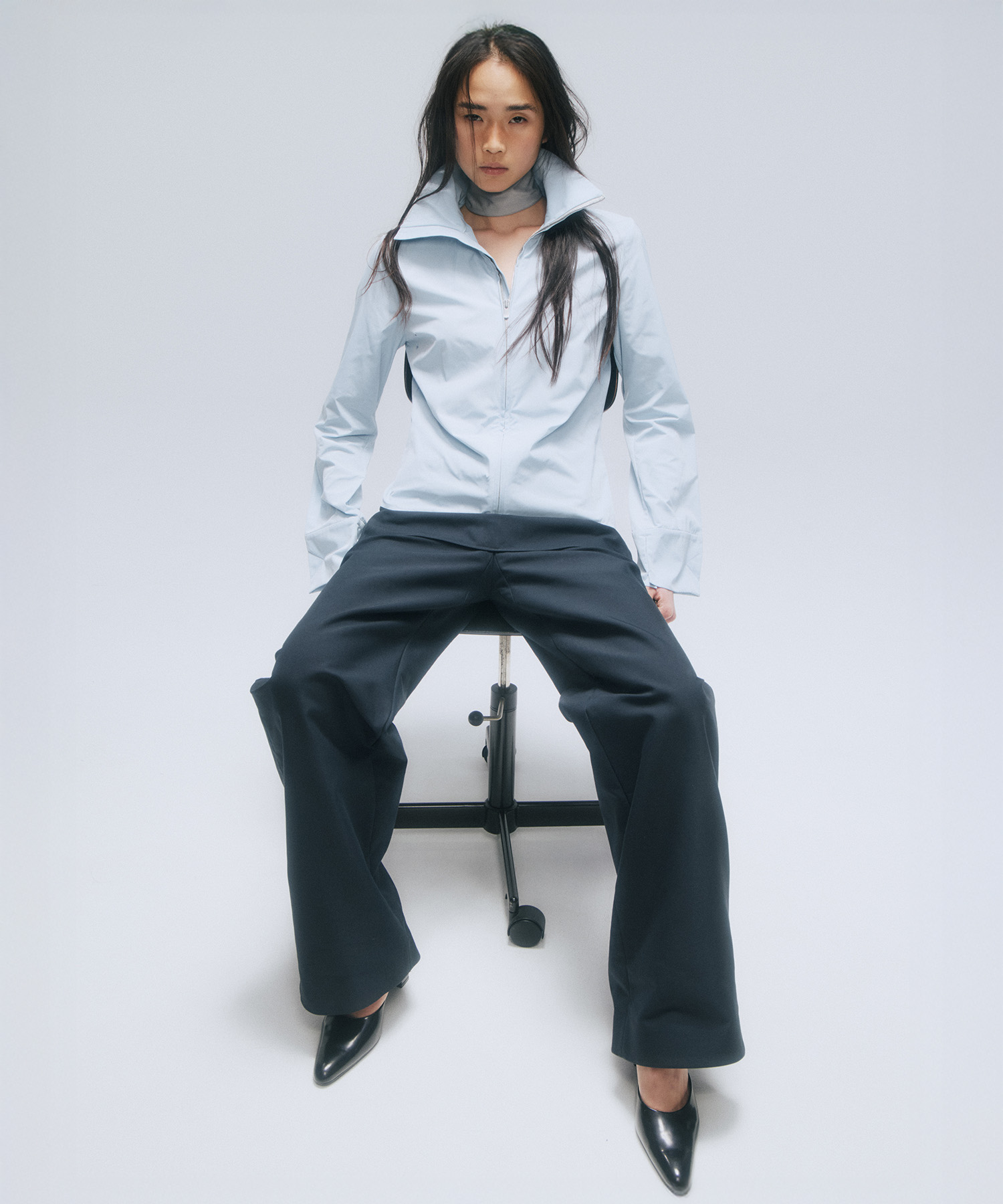 HighNeck Bird Shirt kallyu