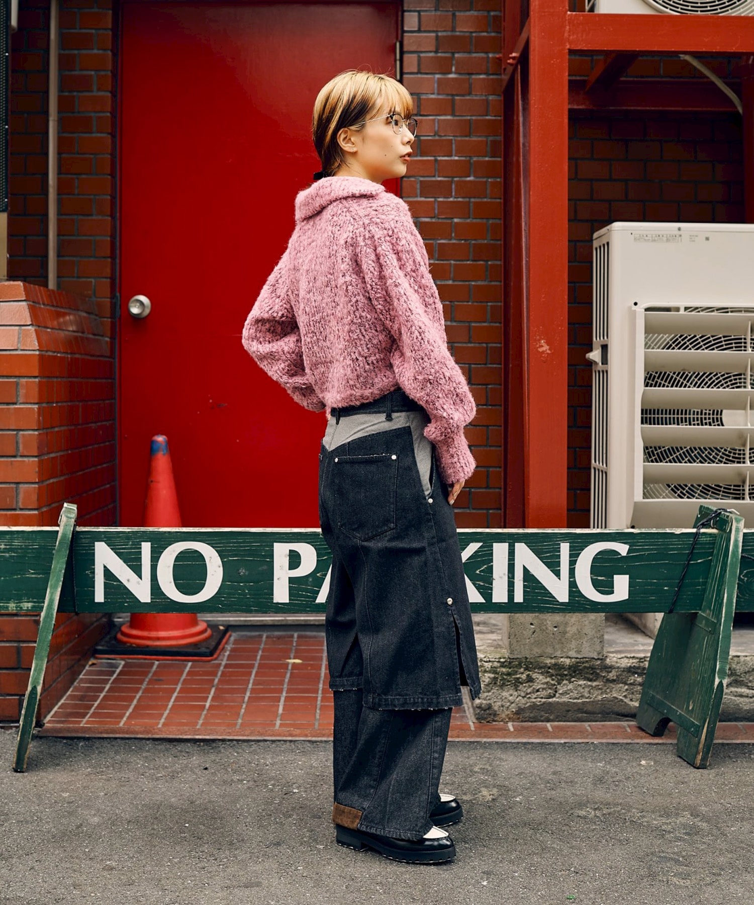 MIX FUR MOLE KNIT SKIPPER CARDIGAN ANTHEM A