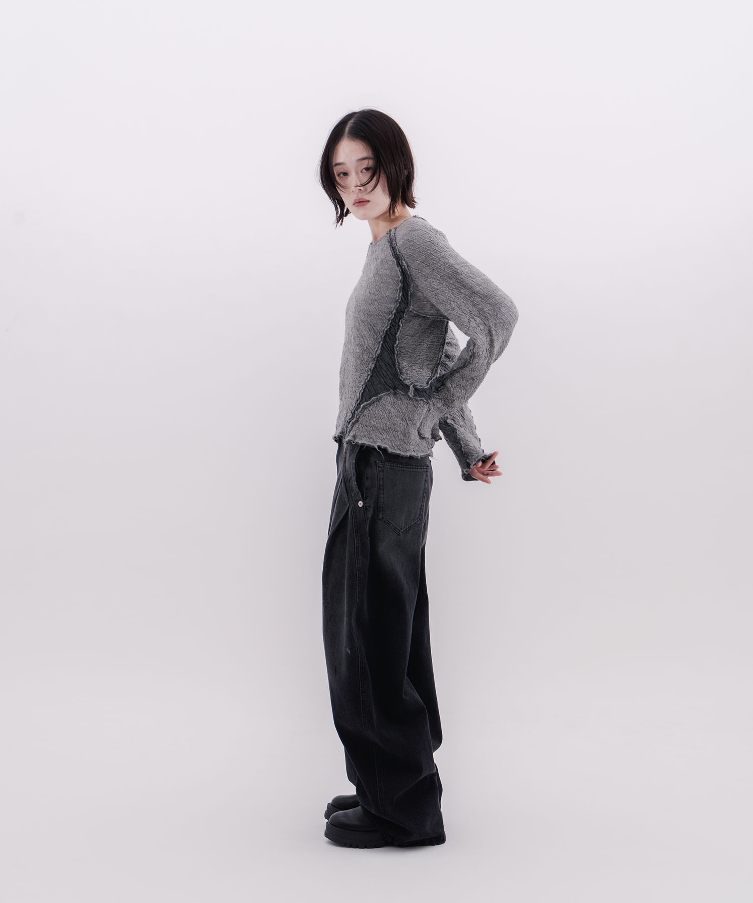 別注PANELED LONG SLEEVE NVRFRGT