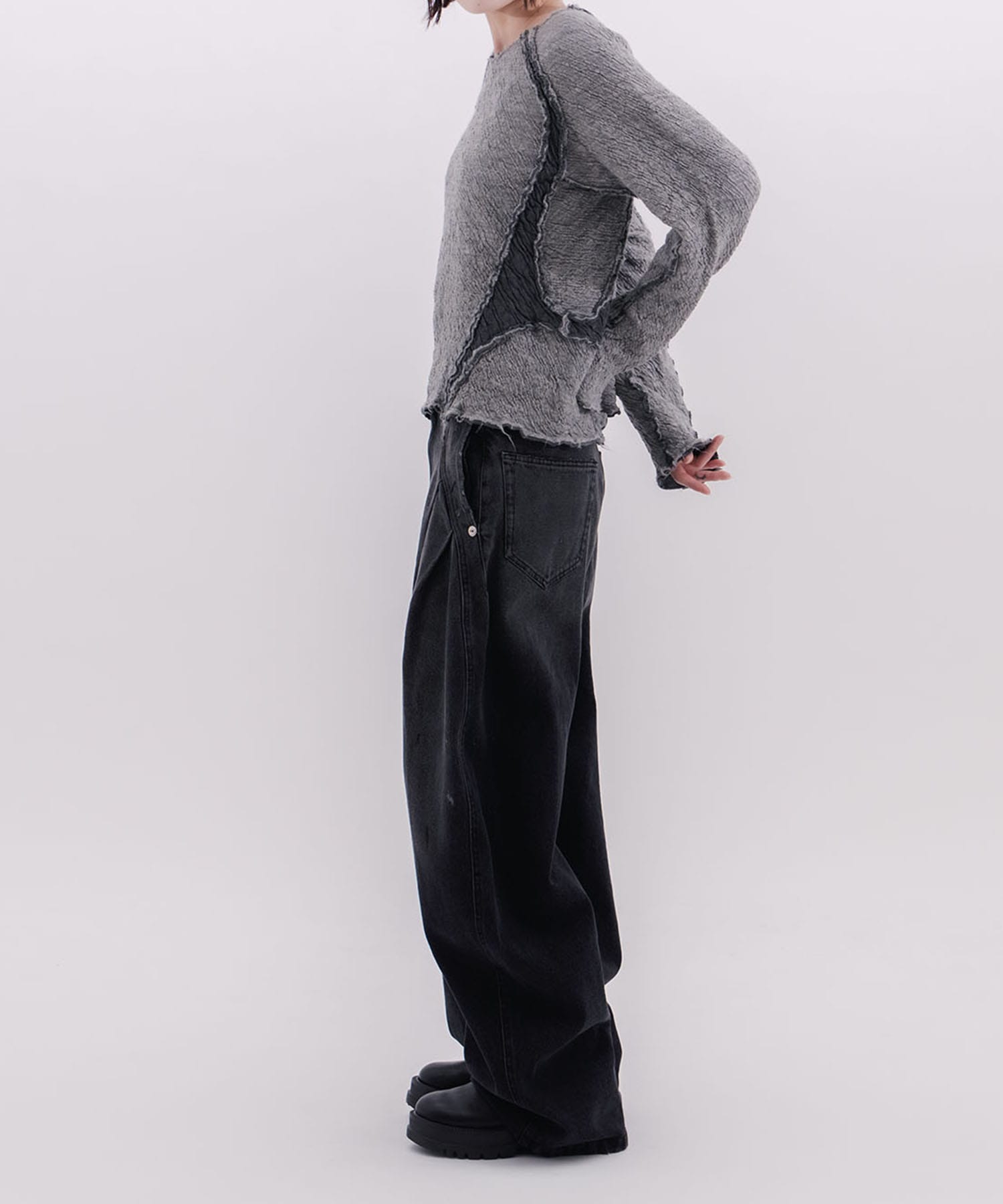 別注PANELED LONG SLEEVE NVRFRGT