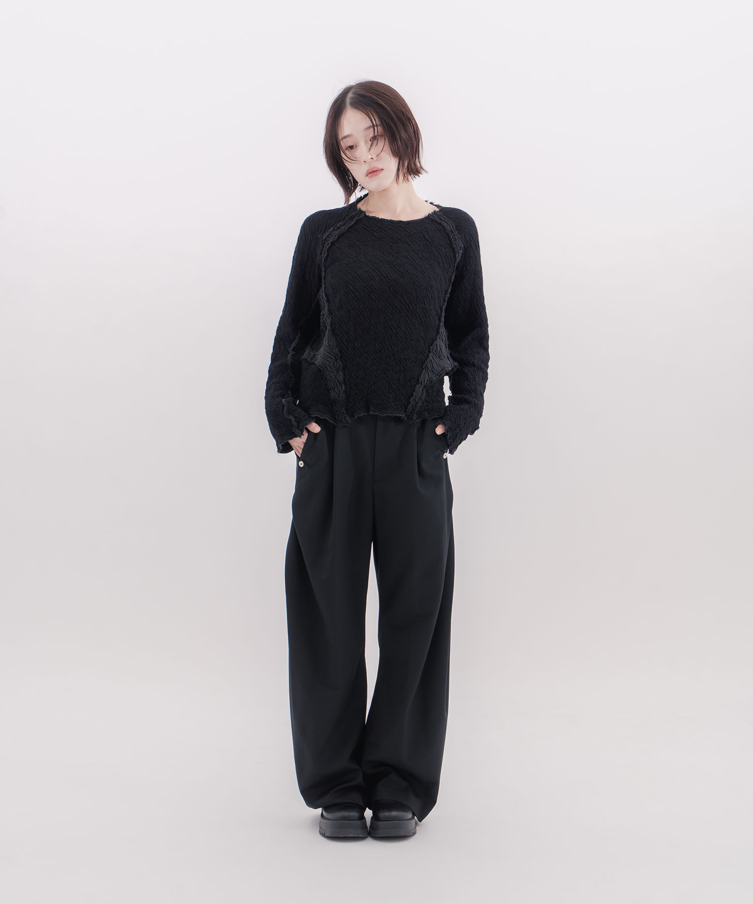 別注PANELED LONG SLEEVE NVRFRGT