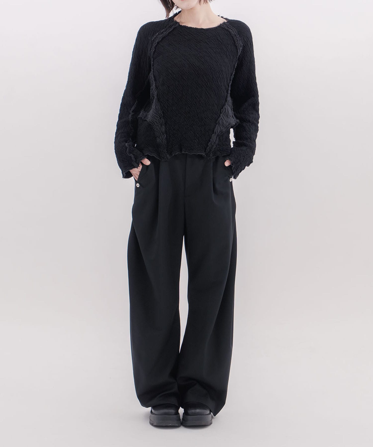 別注PANELED LONG SLEEVE NVRFRGT